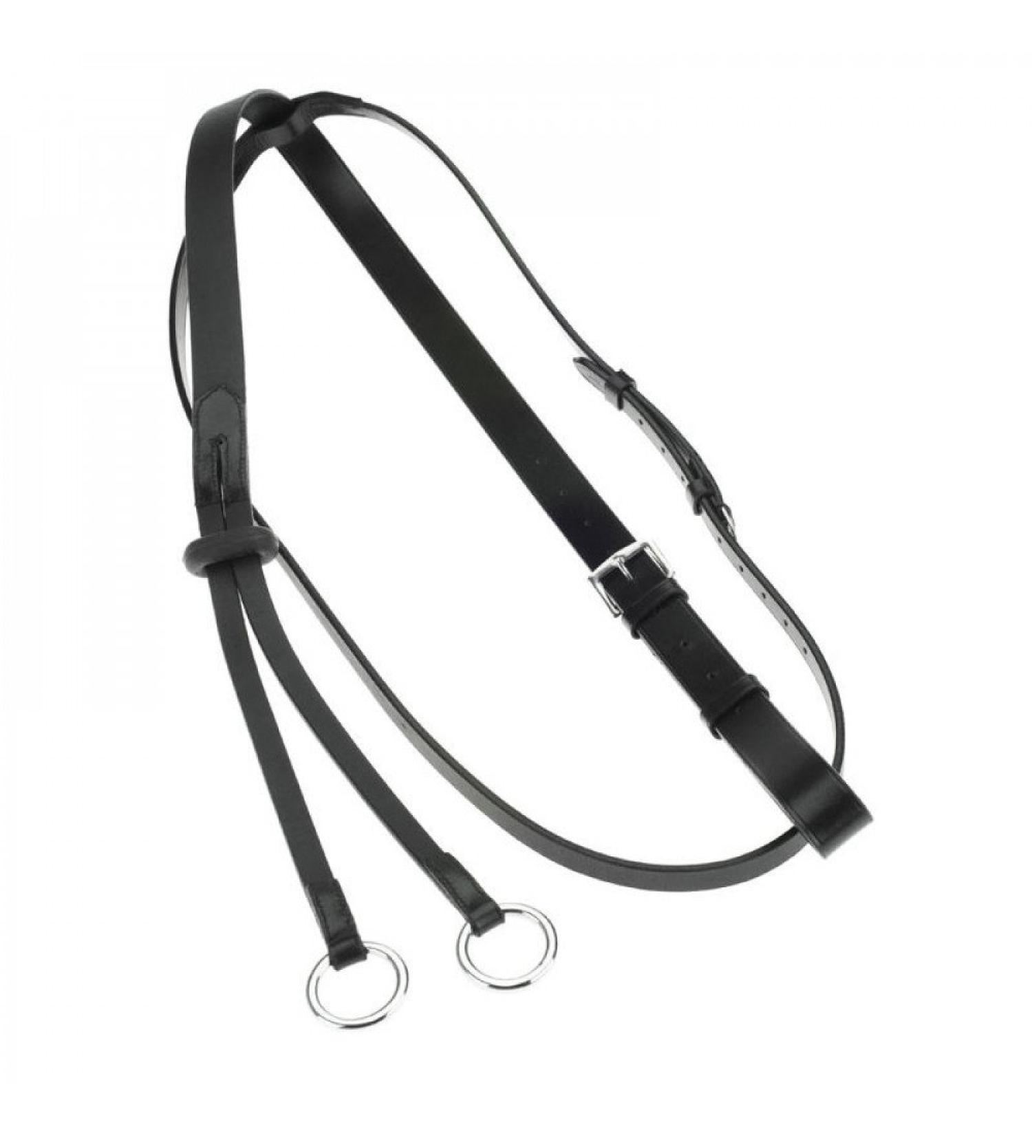 HORZE Leather Martingale Black C Black (C) Thoroughbred