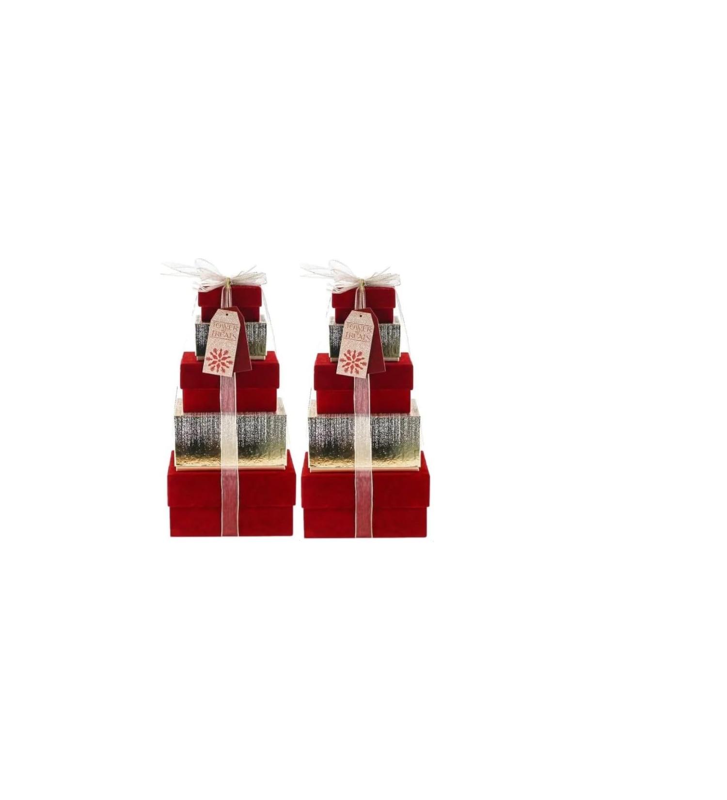 Festive Tower of Treats - Hamper of Chocolates Fudge Biscuits Pack Of 2 by Shop4Less