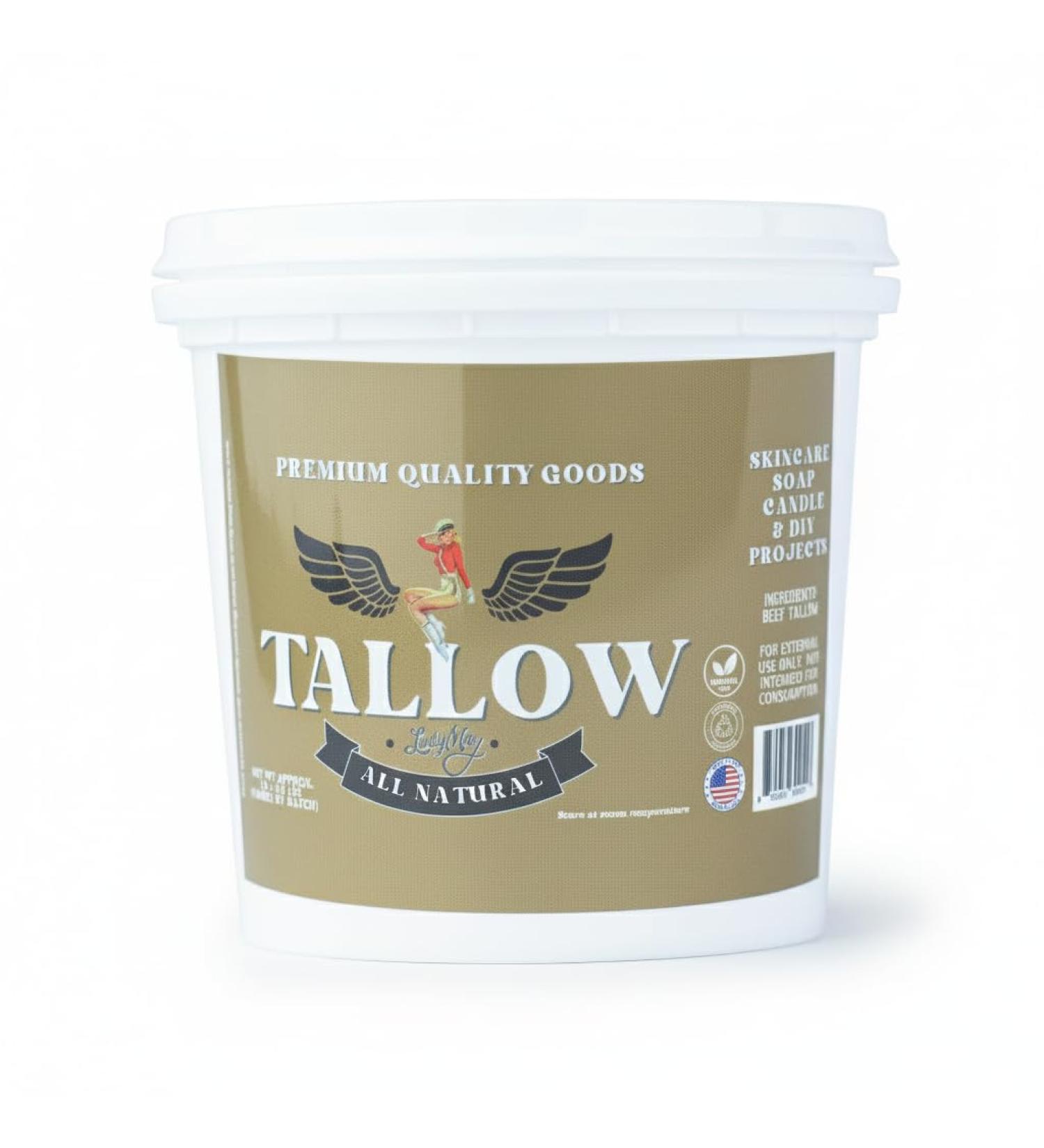 Bulk Grass-Fed Beef Tallow for Soap Skincare & Candles 2lbs Unscented Maker-Proven Quality Tallow - Buy Online on GoSupps.com