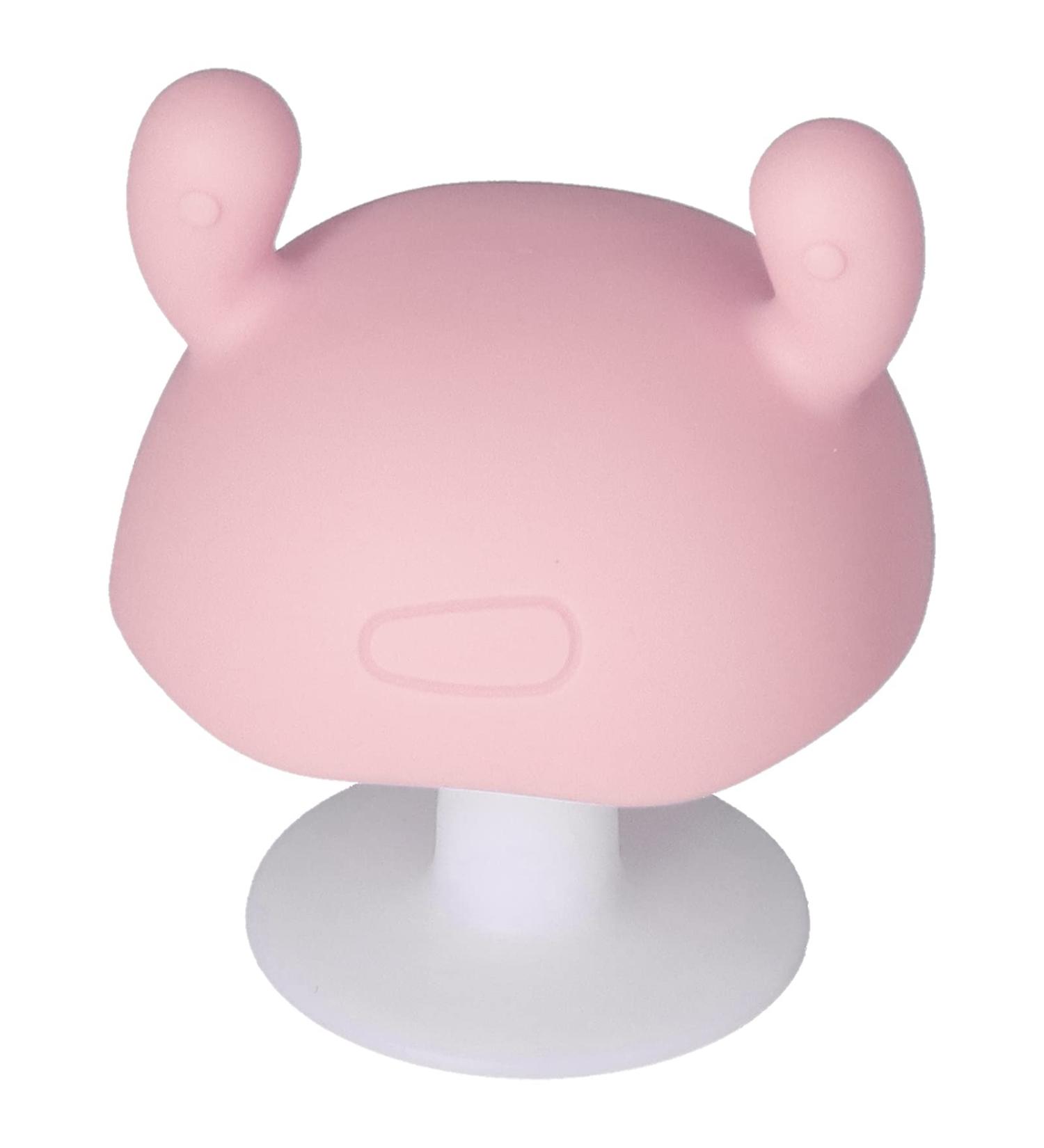 Silicone Mushroom Teething Toy for Infants 4+ Months - Pink - Buy Online on GoSupps.com