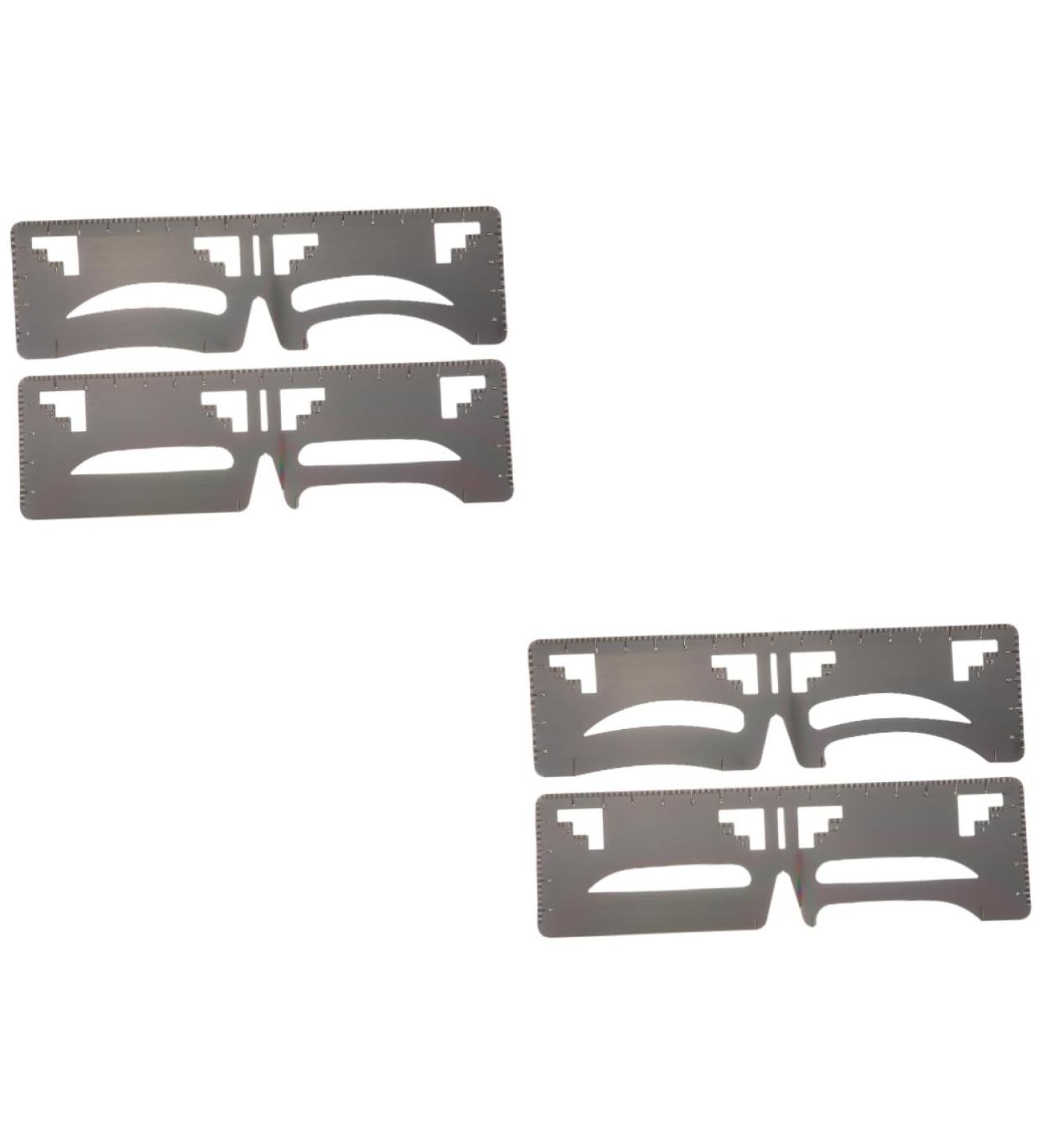 POPETPOP 4 Pcs Eyebrow Ruler Makeup Supplies Brow Stencil Ruler Eyebrow Makeup Tools Eyebrow Trimming Sticker 1 count (Pack of 1) As Shownx2pcs - Buy Online on GoSupps.com