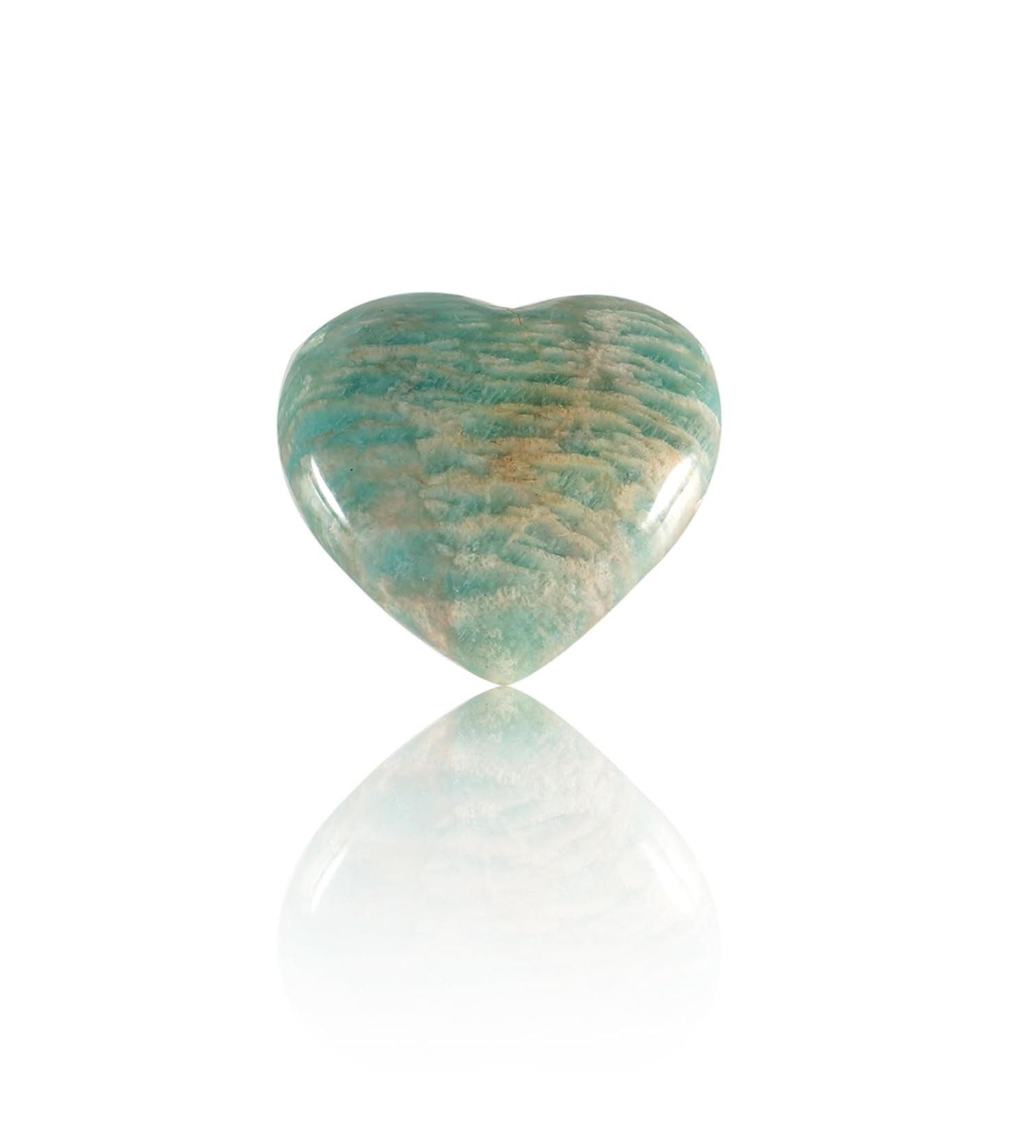 Natural Amazonite Crystal Heart Shape Rough Stone - Healing Quartz for Decoration (2pcs) - Buy Online on GoSupps.com