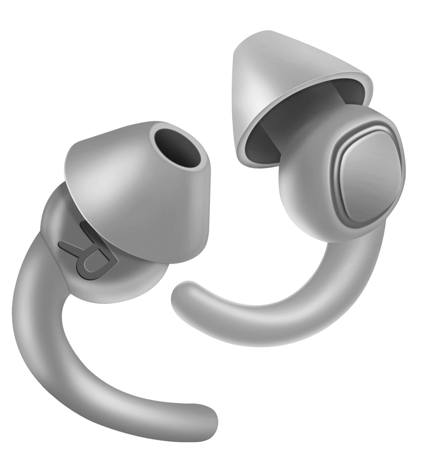 Reusable Silicone Ear Plugs for Sleeping | Noise Reduction SNR 33-36dB | Washable Hearing Protection | Ideal for Travel & Learning - Gray - Buy Online on GoSupps.com