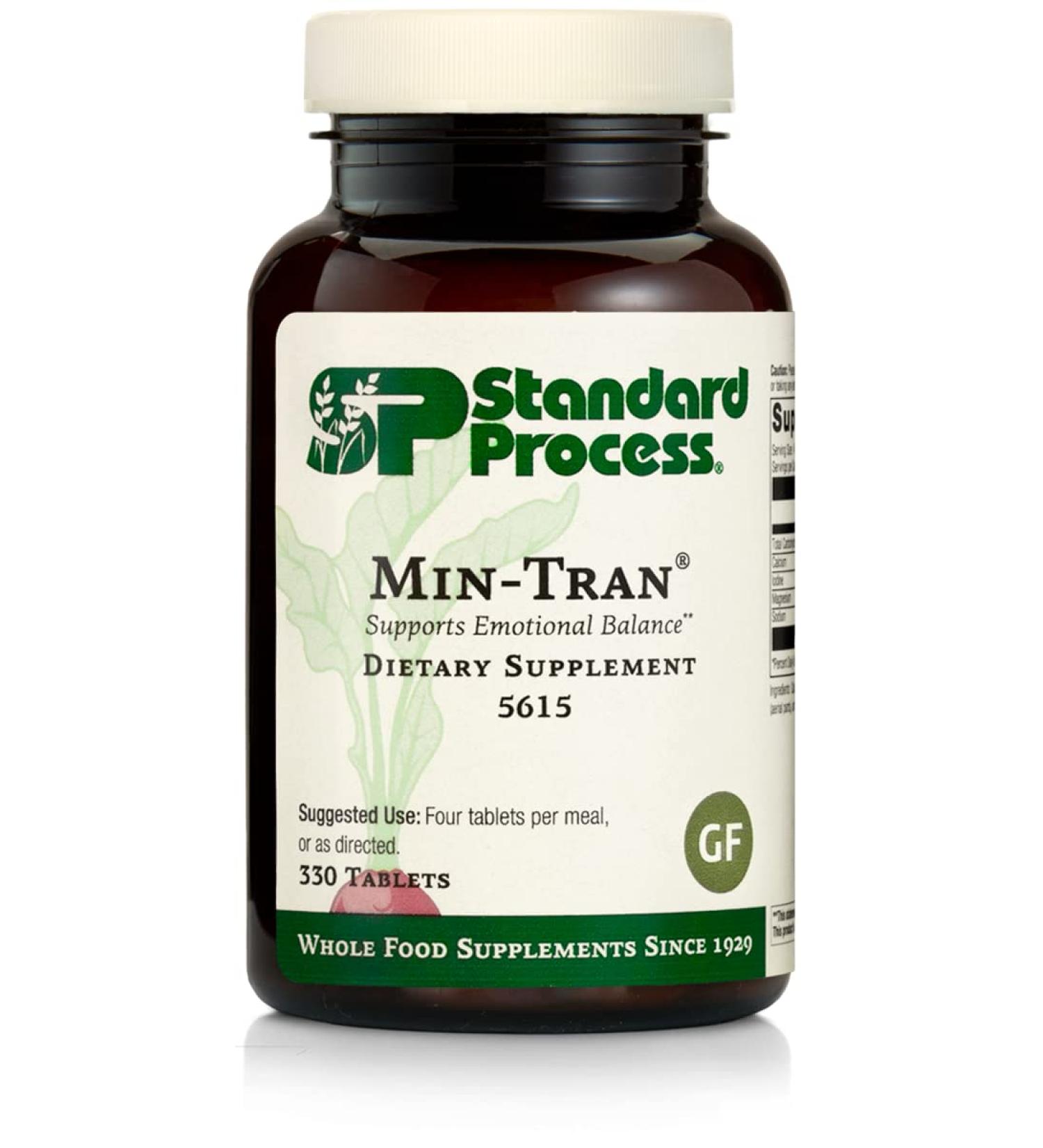 Standard Process Min-Tran - Nervous System Support Supplement with Iodine and Magnesium - 330 Vegetarian Tablets - Buy Online on GoSupps.com