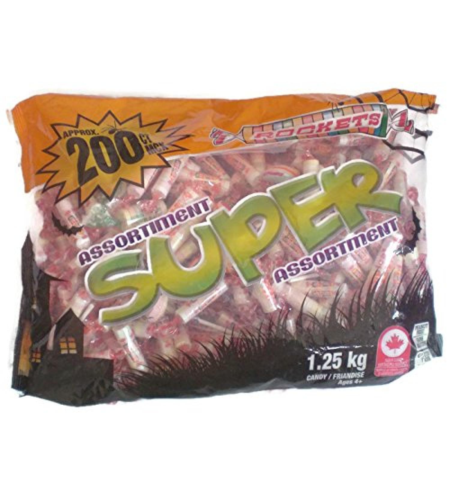 Candy Rolls Rockets Super Assortment Rocket Rolls Lollipop Candy Money 200 Count 1.25kg - Buy Online on GoSupps.com