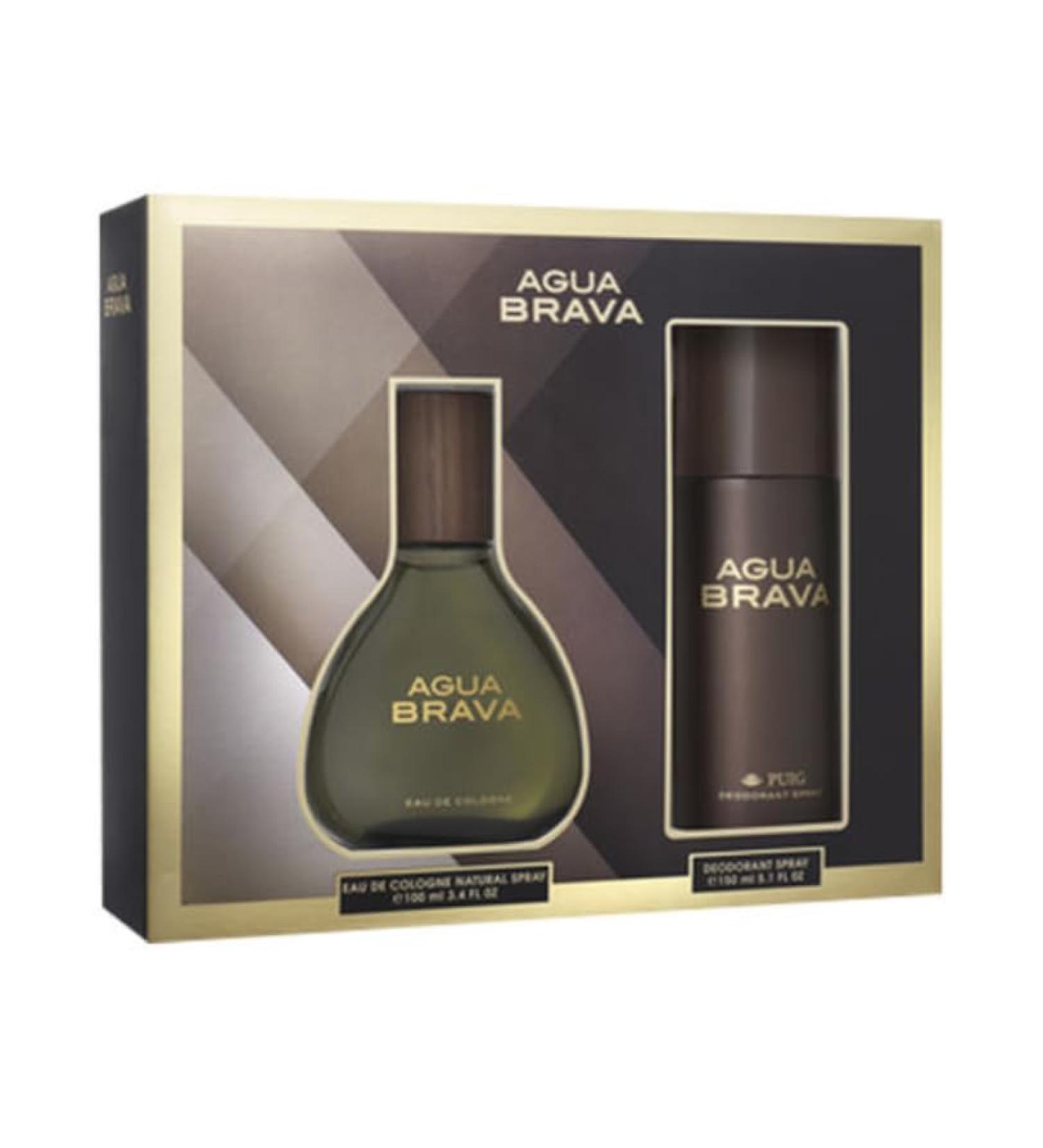Agua Brava Eau de Cologne Natural Spray Deodorant Spray 4.25 Fl Oz (Pack of 2)