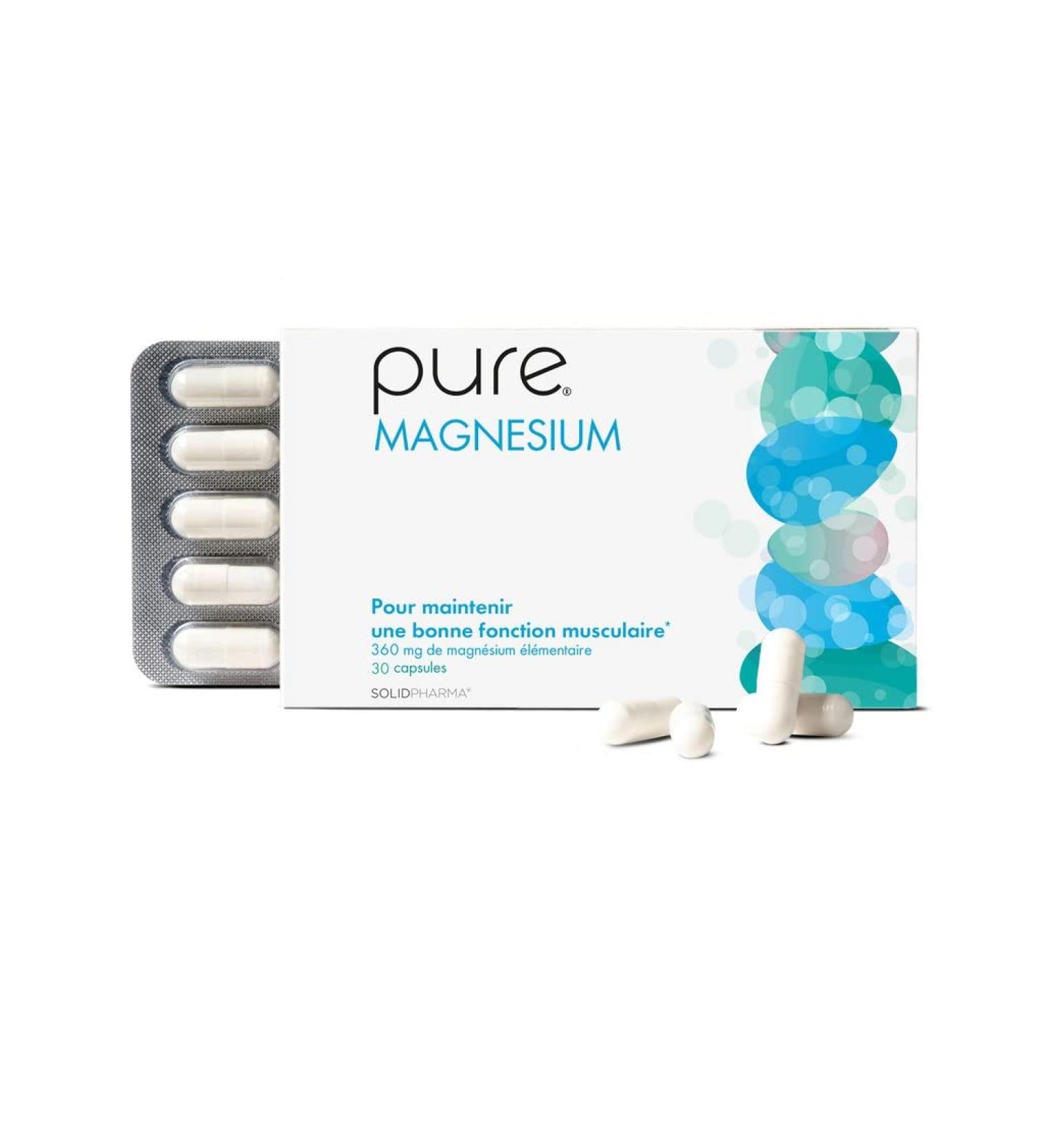 Pure Magnesium - 30 High Dosed Magnesium Capsules Nutritional Supplement Enriching for Your Health Vegan Magnesium Complex Vitamin Capsules - Buy Online on GoSupps.com