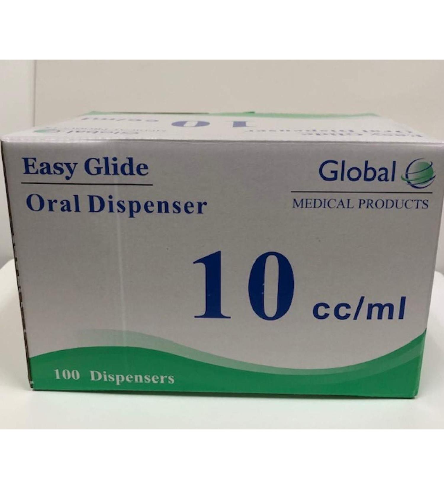 Easy Glide 10ml Oral Syringe - 100 Count with Luer Slip Caps for Oral Medicine and Home Care - Buy Online on GoSupps.com