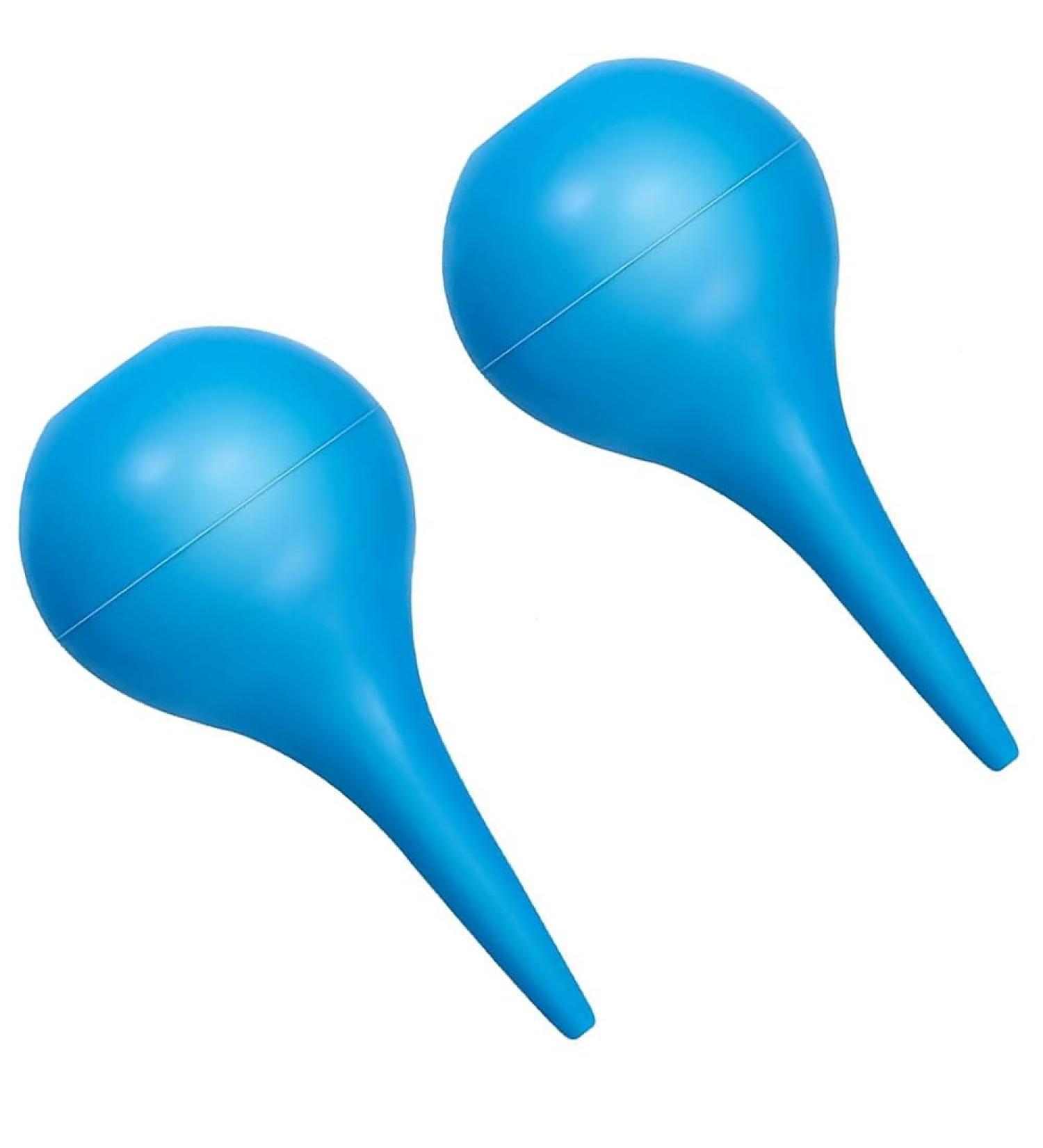 Voarge Ear Cleaner Kit - 2 x 60ml Ear Wax Remover & Sprayer | Gentle Silicone Ear Wax Cleaning Tips | Effective Ear Rinsing Tool (Blue) - Buy Online on GoSupps.com