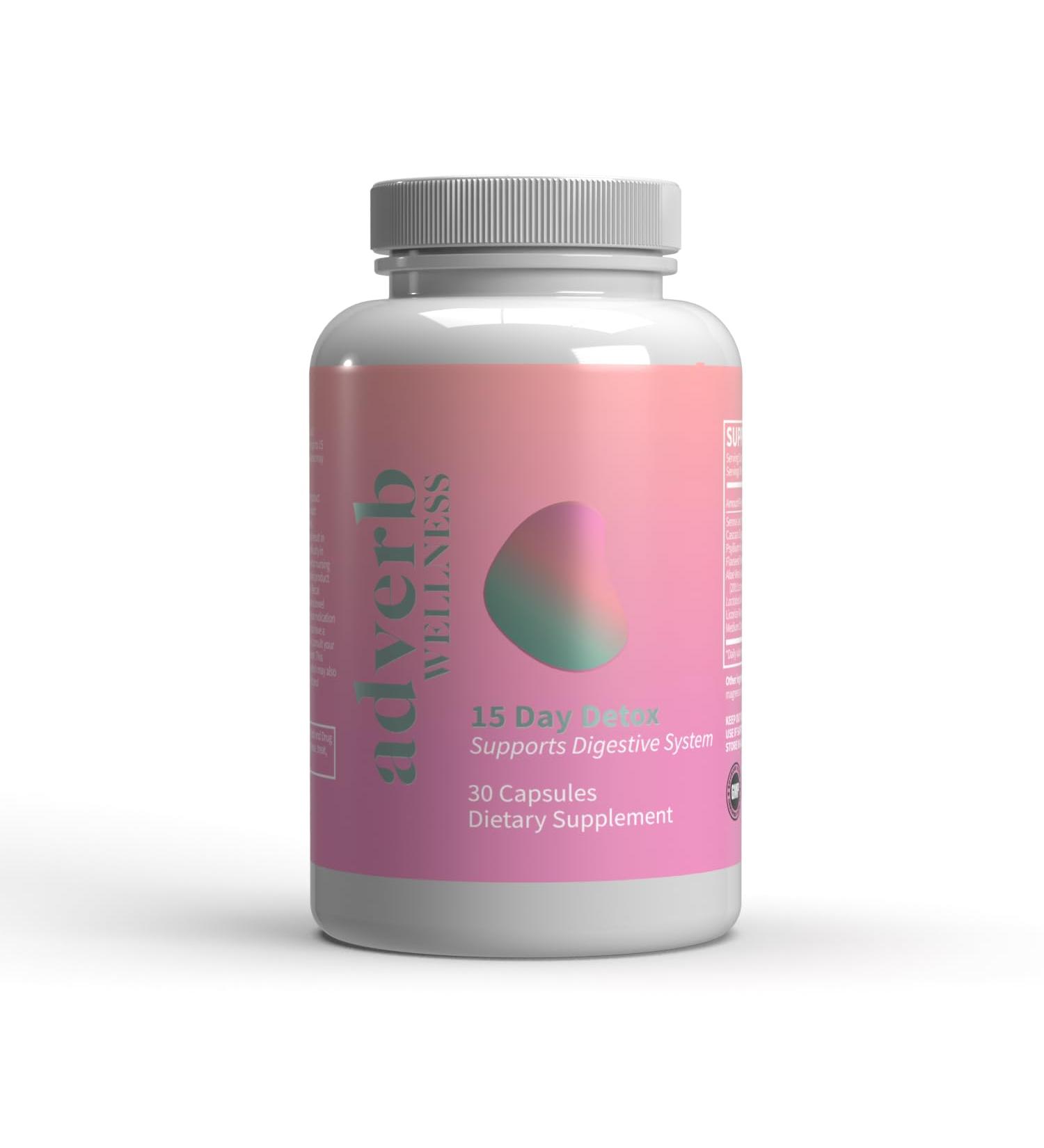 15-Day Gut Cleanse: Natural Detox & Digestive Health Support with Psyllium Husk Cascara Sagrada & Probiotics - 60 Capsules - Buy Online on GoSupps.com