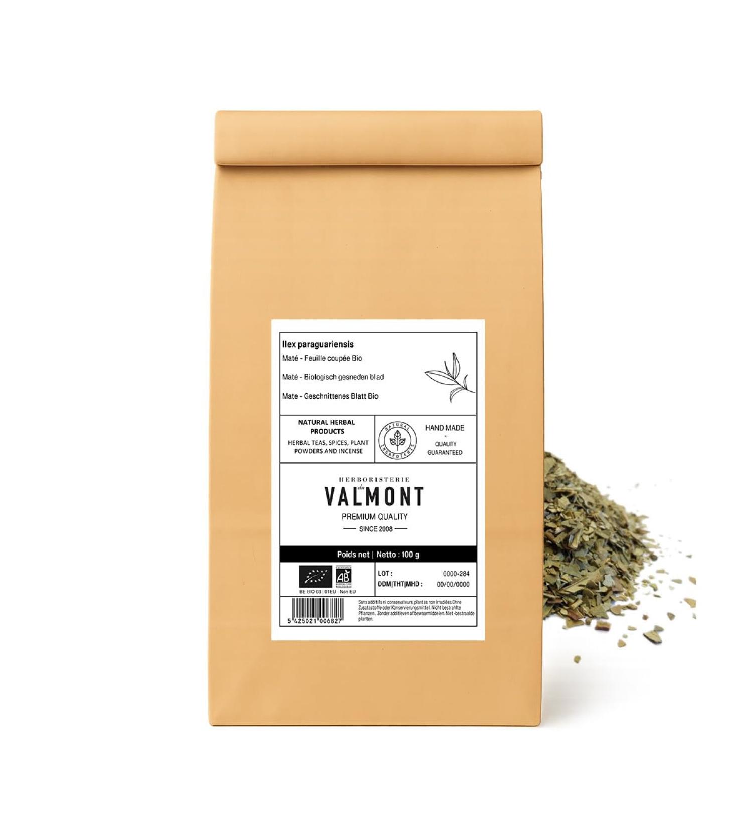 Herboristeria du Valmont Organic Mate Herbal Tea Cut Leaf 100 grams