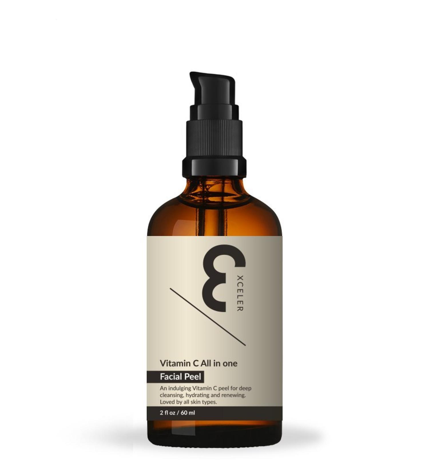 Xceler8 Skin Vitamin C All-in-One Facial Peel 2 fl oz Brightening & Exfoliating Treatment for Radiant Skin | Shop Internationally - Buy Online on GoSupps.com