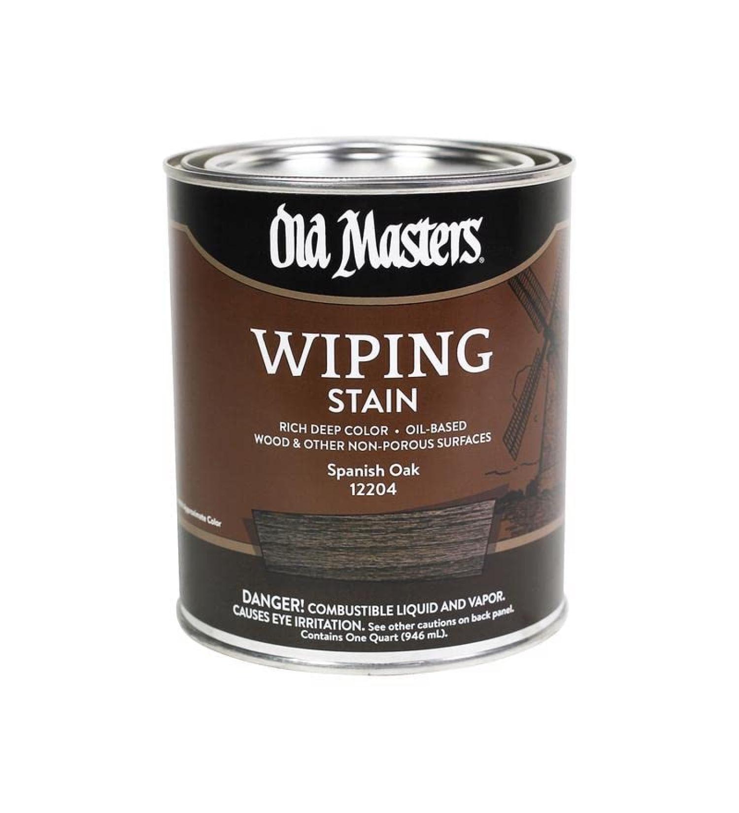 Old Masters Semi-Transparent Spanish Oak Oil-Based Wiping Stain 1 qt.