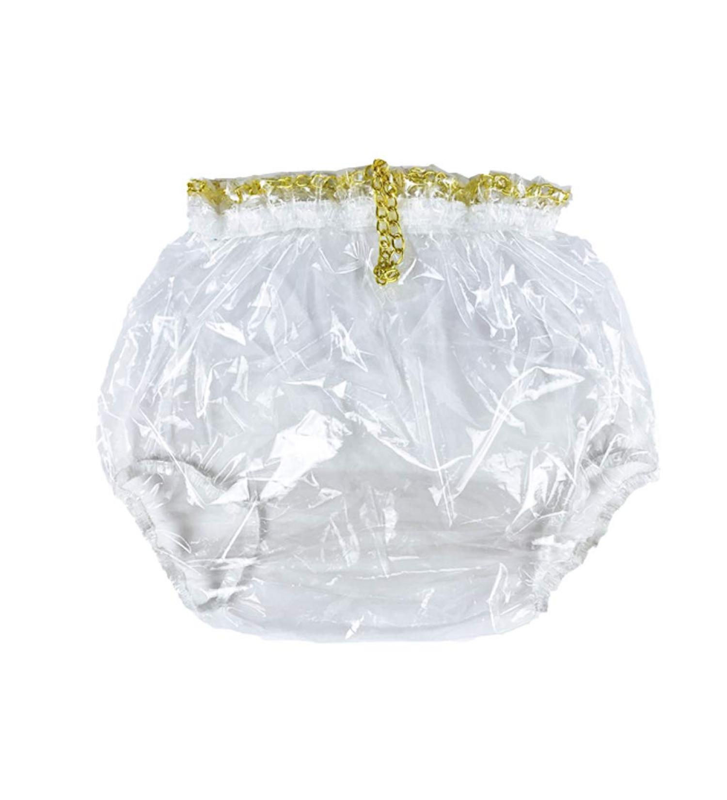 Haian ABDL Pull-On Locking Plastic Pants M Glass Clear - Secure and comfortable adult baby diaper cover - Buy Online on GoSupps.com