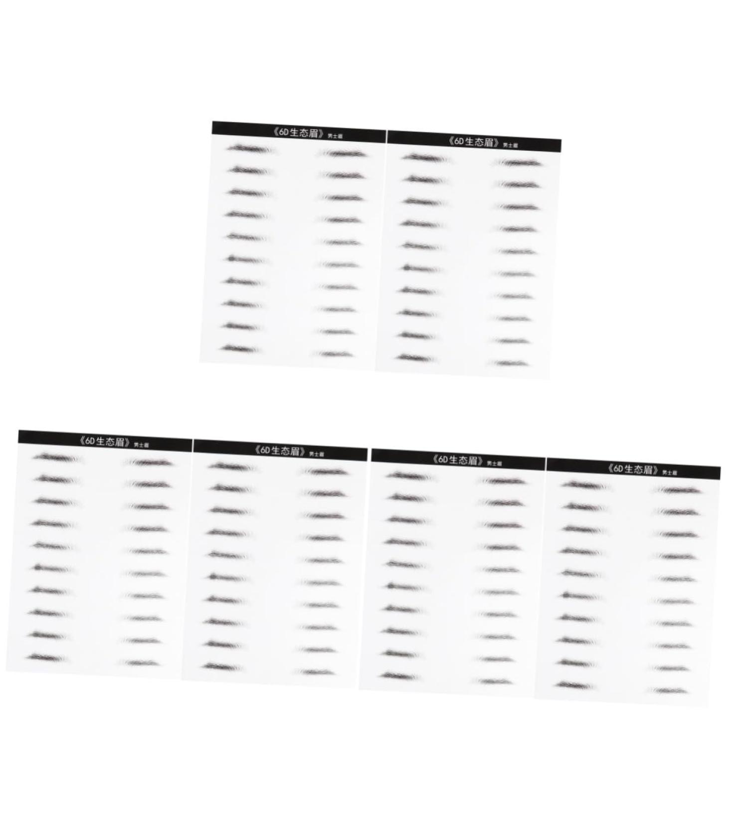 Beavorty Black Eyebrow 6 Sheets Pairs Waterproof Sticker Realistic Waterproof Imitation Eyebrows Cosmetic The Lazy Bionic - Buy Online on GoSupps.com