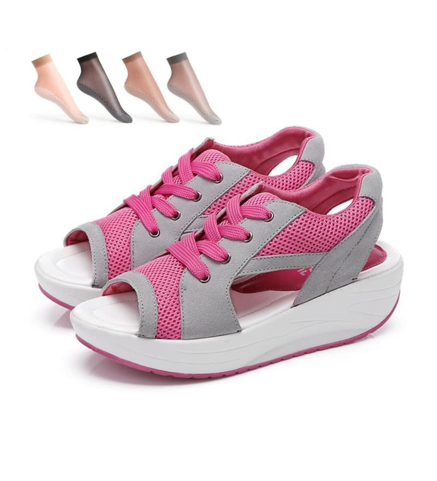 AYGJKIE Ladies Bunion Corrector Sandals - Summer Beach Travel Shoes for Hallux Valgus Treatment - Pink, Size 7US - Buy Online on GoSupps.com
