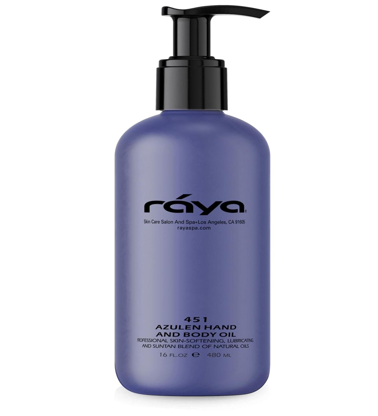 RAYA Azulen Hand and Body Oil 16 oz (451) | Softening and Natural Blend of Oils for Hands Arms Legs and Body | Great as a Body Massage Oil | Great for All Skin 16 Fl Oz (Pack of 1) - Buy Online on GoSupps.com