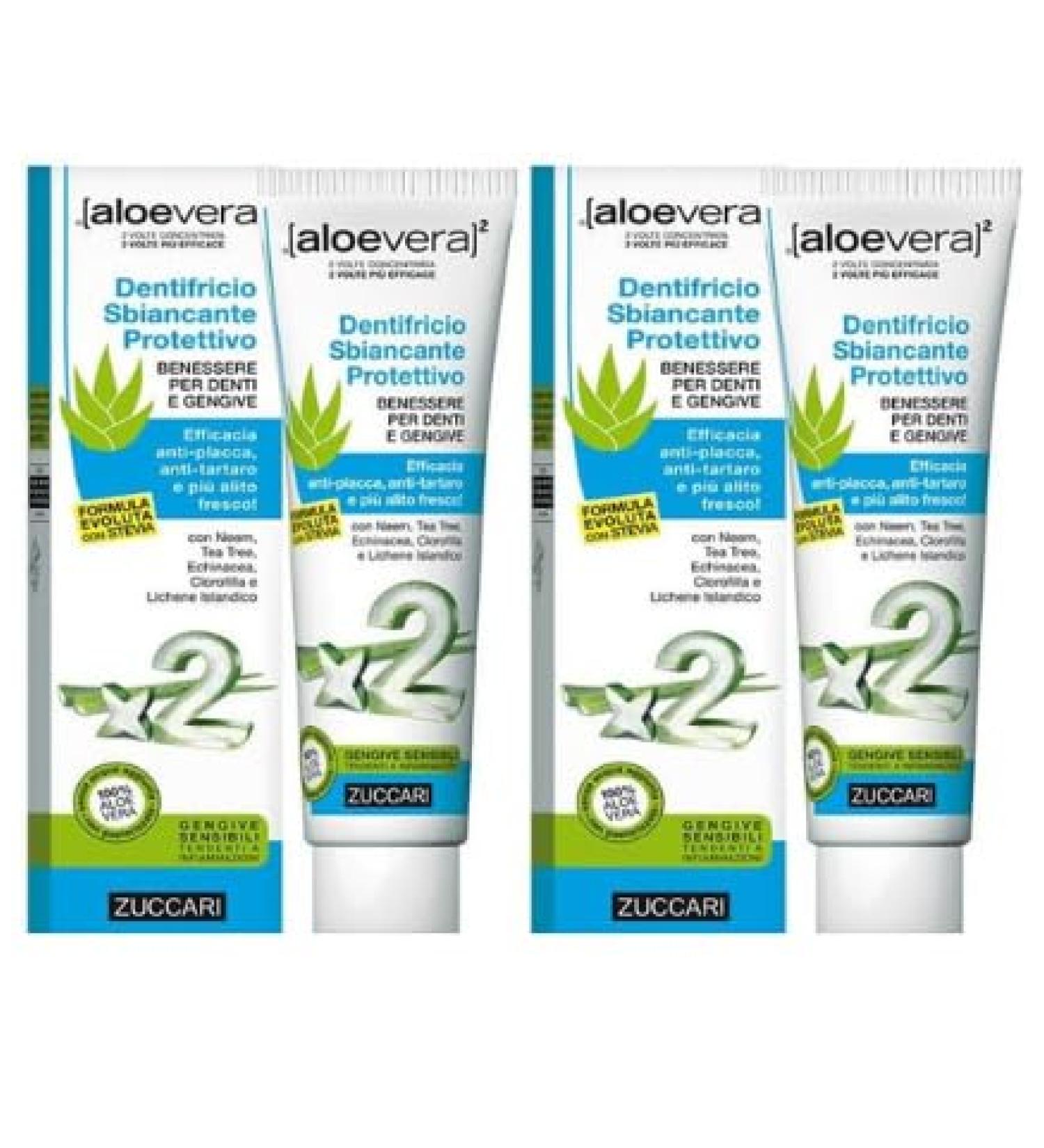 ZUCCARI ZUCCARI - ALOE VERA LINE X2 - ALOE PROTECTIVE WHITENING TOOTHPASTE 2 X 100 ML