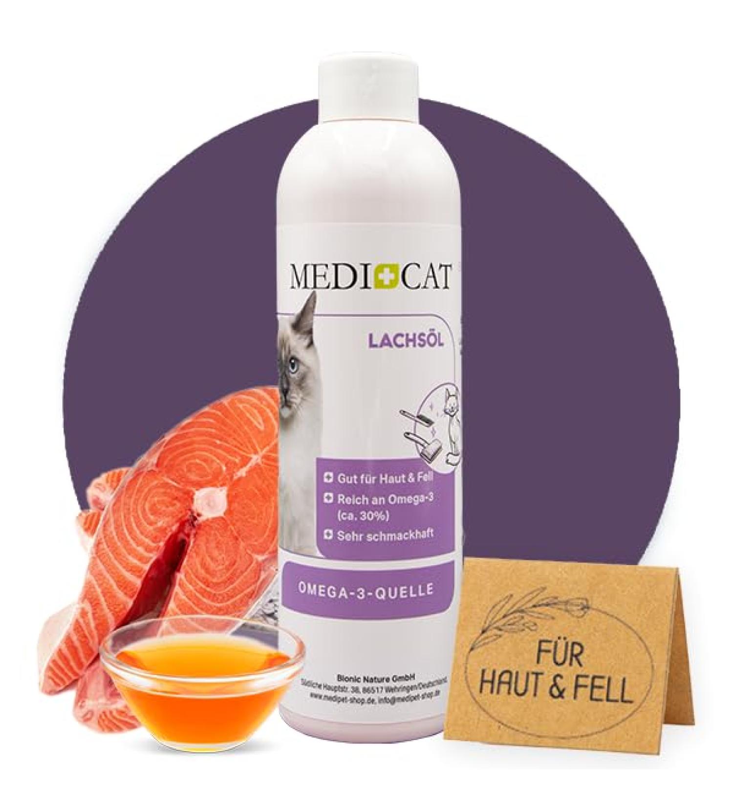 MEDICAT Premium Salmon Oil for Cats 250 ml | Omega-3 Skin & Coat Care | Ship Worldwide - Buy Online on GoSupps.com