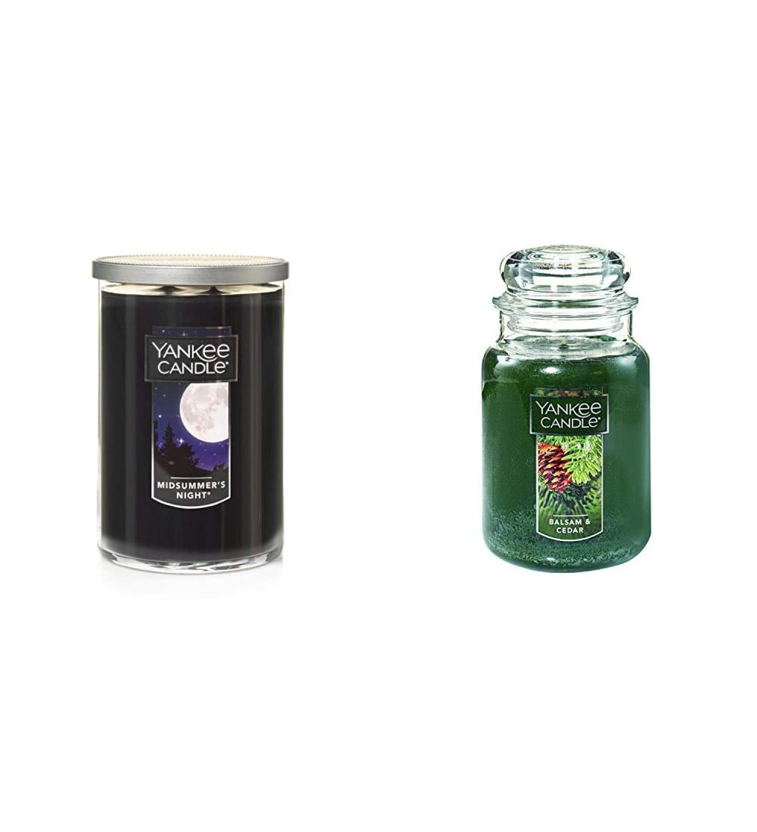 Shop Yankee Candle Large 2-Wick Tumbler & Jar Candles - MidSummer's Night & Balsam & Cedar - International Shipping Available - Buy Online on GoSupps.com