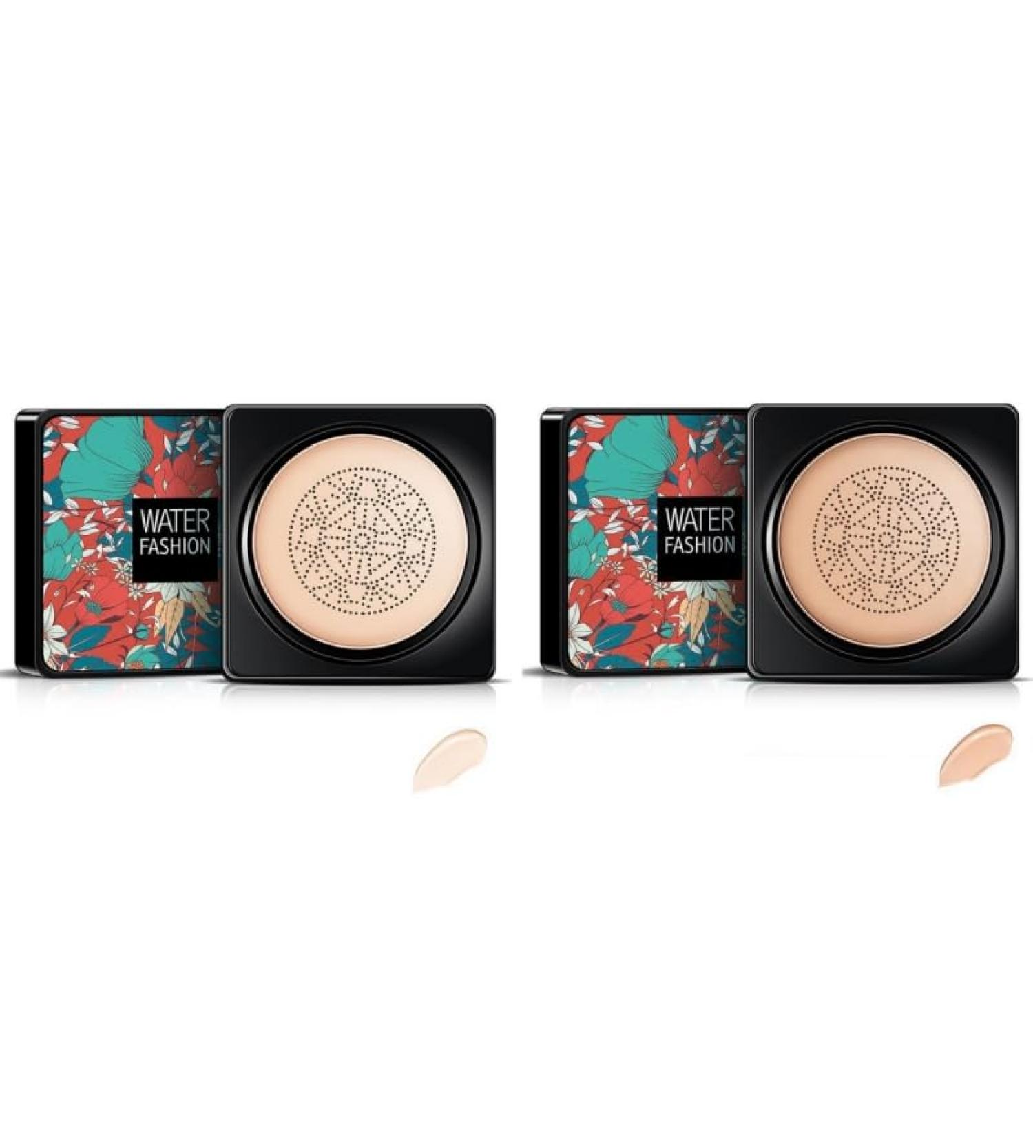 PICKX Mushroom Head Air Cushion CC Cream Concealer Full Coverage Foundation Moisturizing Concealer Makeup Base Lasting Brightening Liquid Foundation for All Skin Even Skin Tone (A-2PC) 1 g (Pack of 1) A-2PC - Buy Online on GoSupps.com