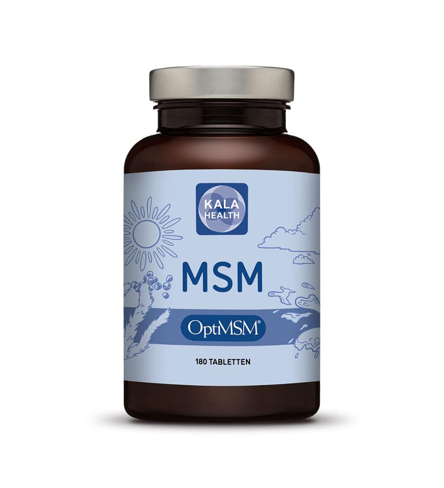 KALA HEALTH Optimsm - 99.9% Pure MSM Tablets | High Dose Methylsulfonylmethane for Joint & Wellness Support - International Shipping Available - Buy Online on GoSupps.com