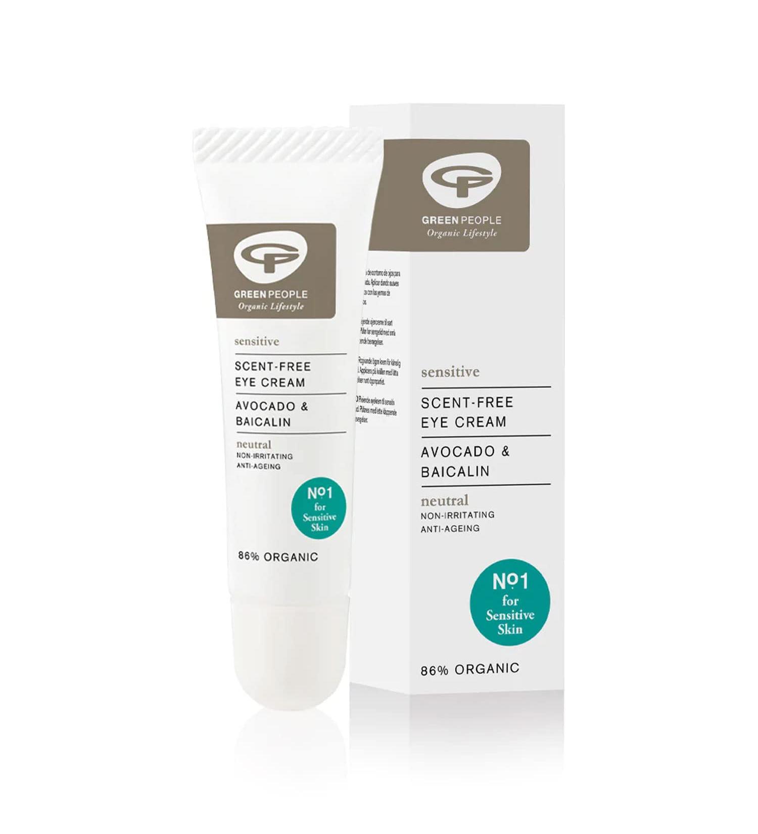 Green People Perfume-Free Eye Cream 10ml | Organic Anti-Aging Moisturizer for Sensitive Skin | Vegan & Paraben-Free | Gentle Eye Care - Buy Online on GoSupps.com