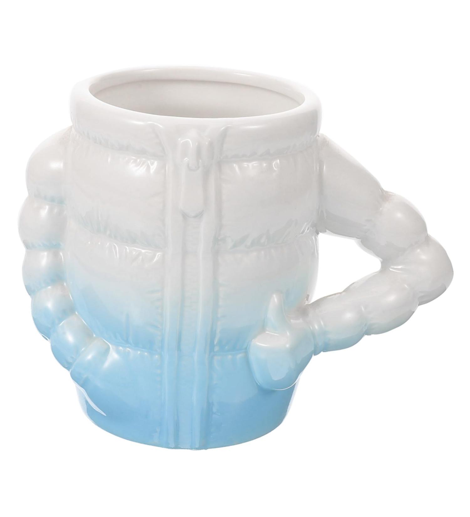 Skisuno Foam Shaving Bowl - Ceramic Coffee Cup & Shaving Accessories | Funny Blue Razor Shell for Men - Buy Online on GoSupps.com
