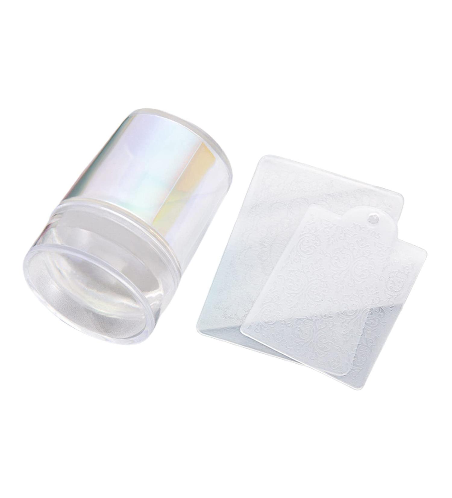 Sanwood Nail Art Stamp Set Trendy DIY Craft Manicure Tool with Good Elasticity & Soft Texture for Women - Transparent Nail Seal - Buy Online on GoSupps.com