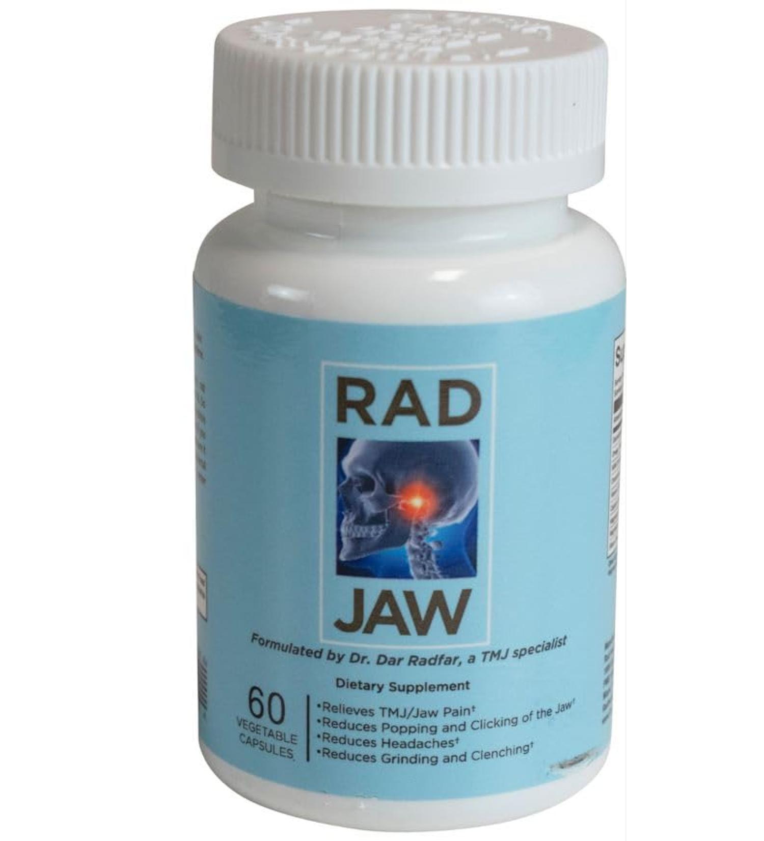 Rad Health Inc TMJ Relief Capsules - Alleviates Jaw Discomfort, Pain, Popping, Clicking, Grinding & Clenching | Made in USA - Buy Online on GoSupps.com
