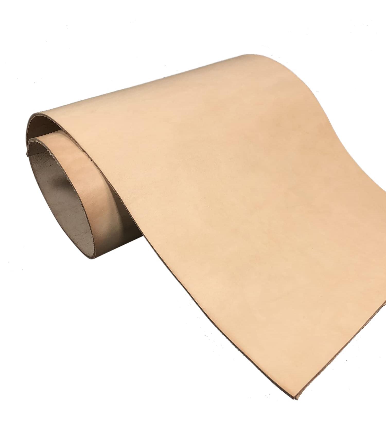 100% Veg Tan Full Grain Leather Cowhide Pre-Cut Piece 8-9 oz - Tooling Leather for Carving, Dyeing & Molding - White-Veg Tanned 12 x 24 - Buy Online on GoSupps.com