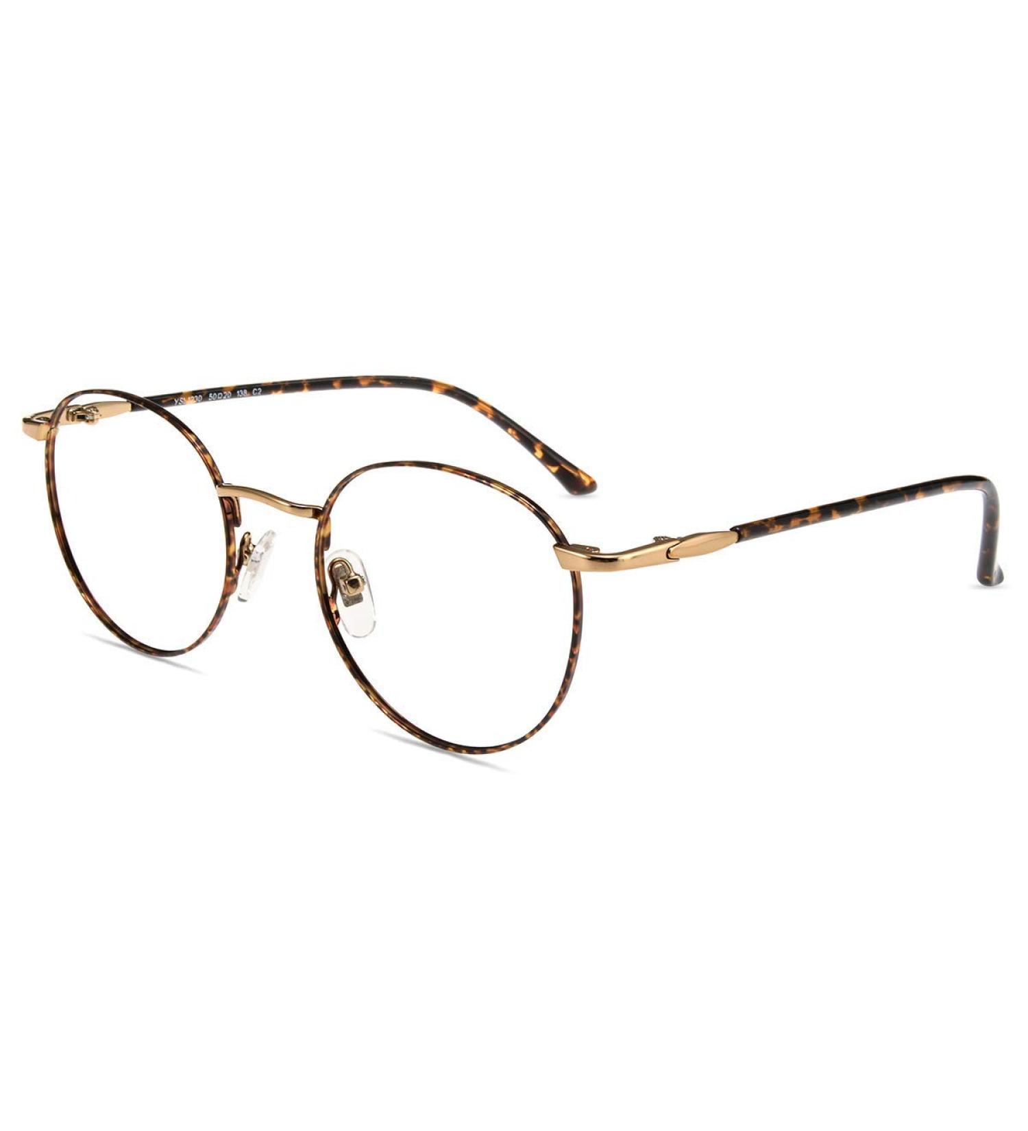 Firmoo Blue Light Blocking Reading Glasses 2.0 - Tortoise Shell Round Metal Frame Anti Glare Computer Glasses for Women Men - Reduce Eyestrain and Headaches - Gold Tortoise 2.0x - Buy Online on GoSupps.com