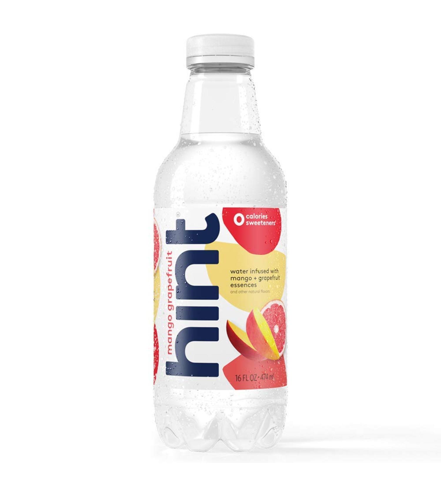Hint Water Mango-Grapefruit 16oz (Pack of 12) - Zero Sugar, Zero Calories, All-Natural Hydration - Buy Online on GoSupps.com