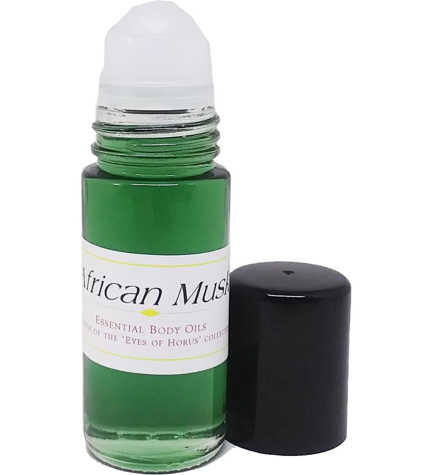 African Musk Scented Body Oil Fragrance Roll-On - Green - 1 oz. - ID#6156 1 Fl Oz (Pack of 1)