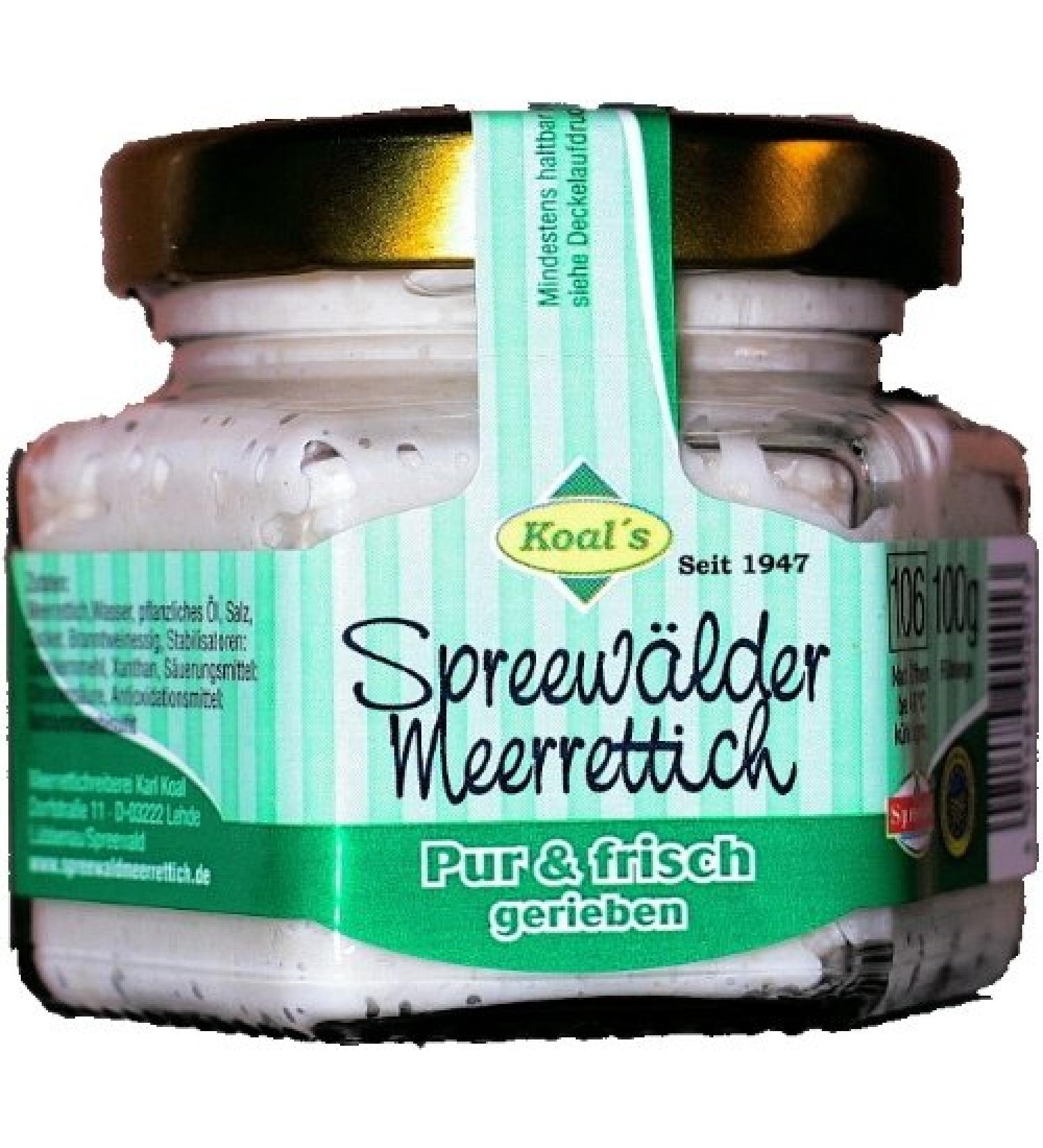 Spreewald Horseradish Koals Spreewald Horseradish Pure and fresh 100g