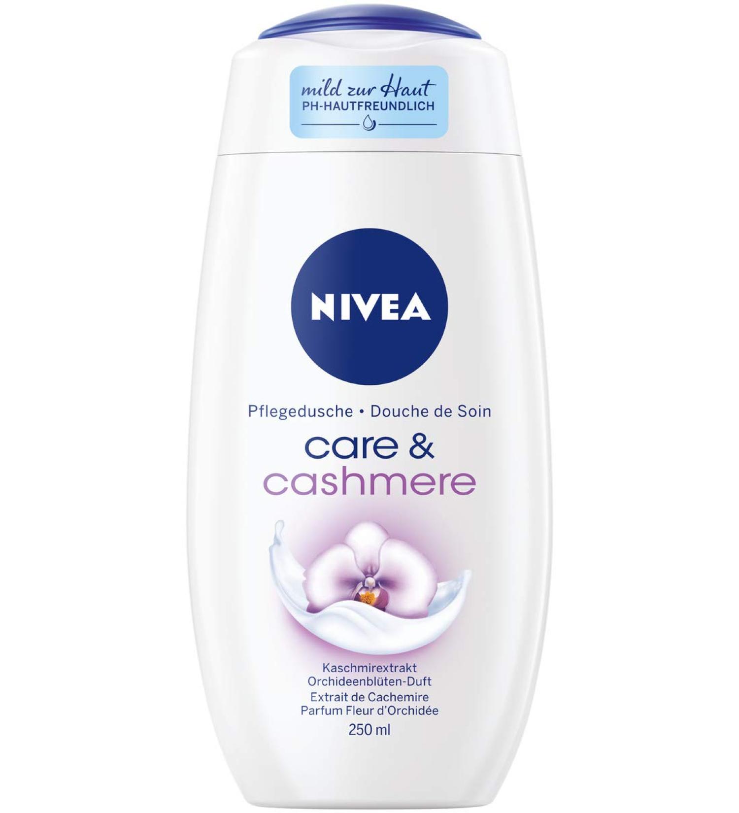 NIVEA Care & mere Nourishing Shower Creme 250 ml Rich Shower Gel with mere Extract and Delicate Orchid Fragrance for Smooth Skin - Buy Online on GoSupps.com