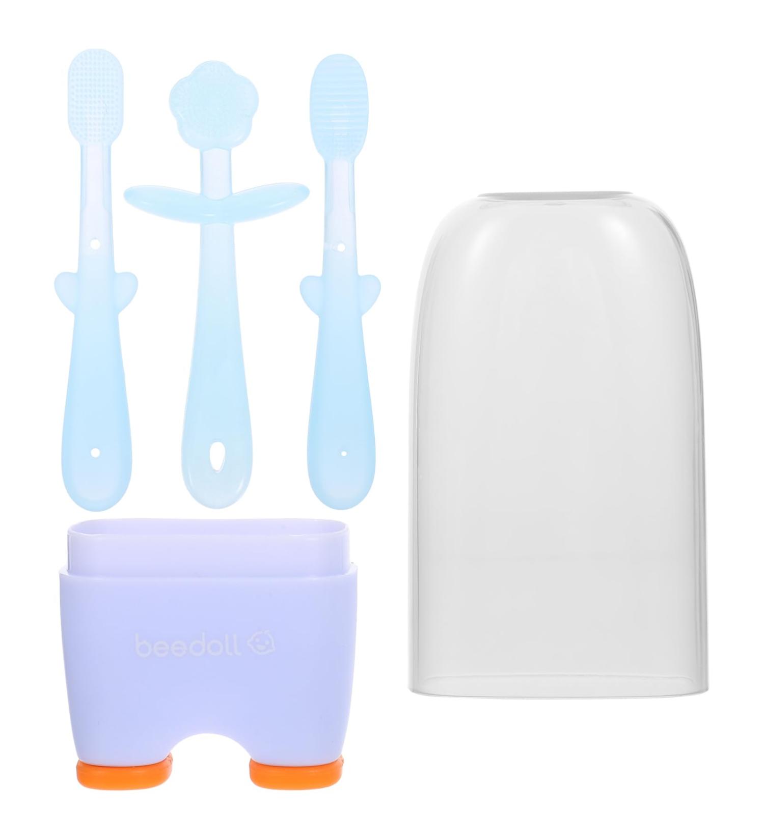 Baby Tongue Cleaners Set | Portable Toothbrush & Oral Cleaners for Infants Toddlers & Pets - International Shipping Available - Buy Online on GoSupps.com