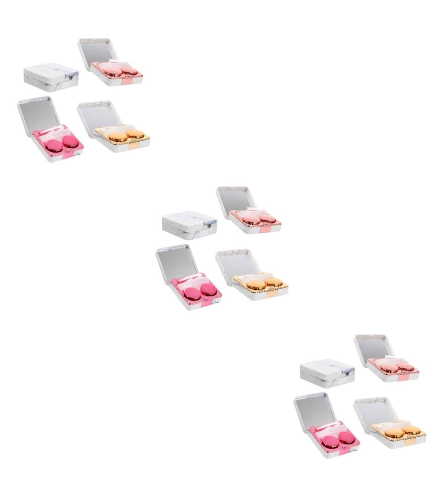 Solustrative 12-Piece Hard Contact Lens Case - Durable Mini Organizer with Mirror & Travel Storage | International Shipping - Buy Online on GoSupps.com