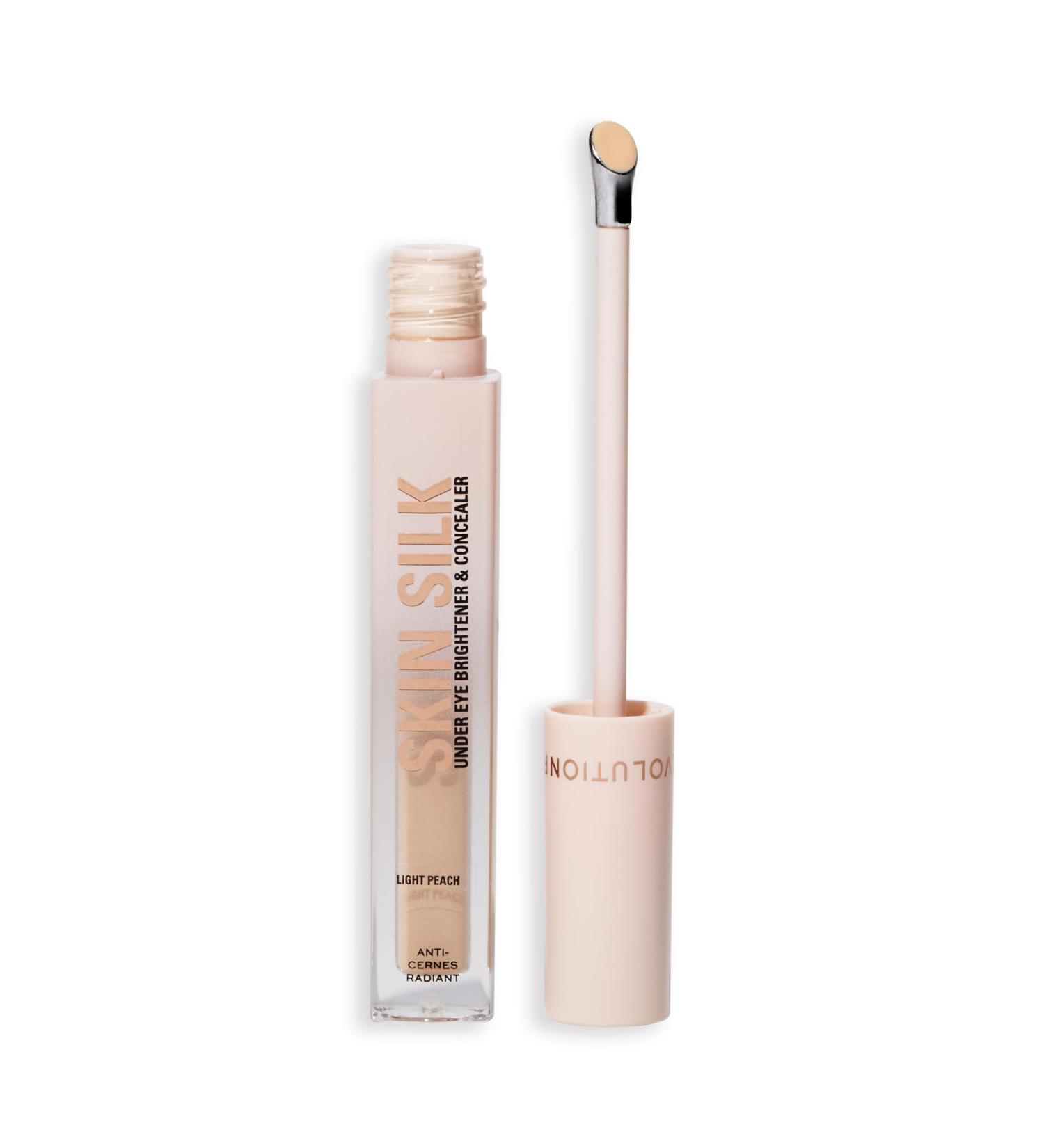 Revolution Skin Silk Radiant Serum - Illuminateur contour des yeux - Hydrate et lisse avec acide hyaluronique et squalane - Vegan & Cruelty-Free - Light Peach - 4 ml - Buy Online on GoSupps.com