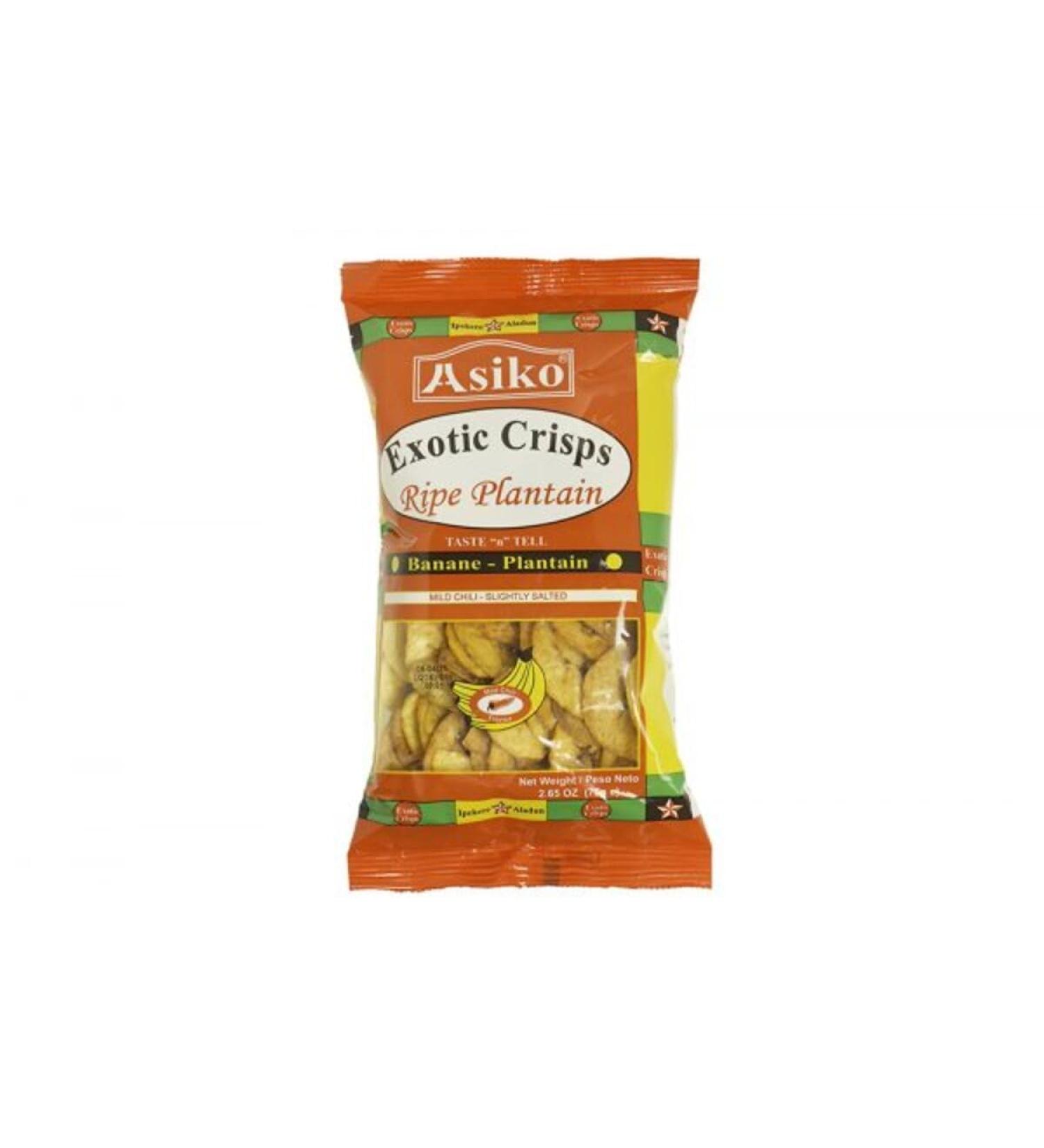 Asiko Plantain Chips Chilli (Pack of 6) Chilli Plantain Chips