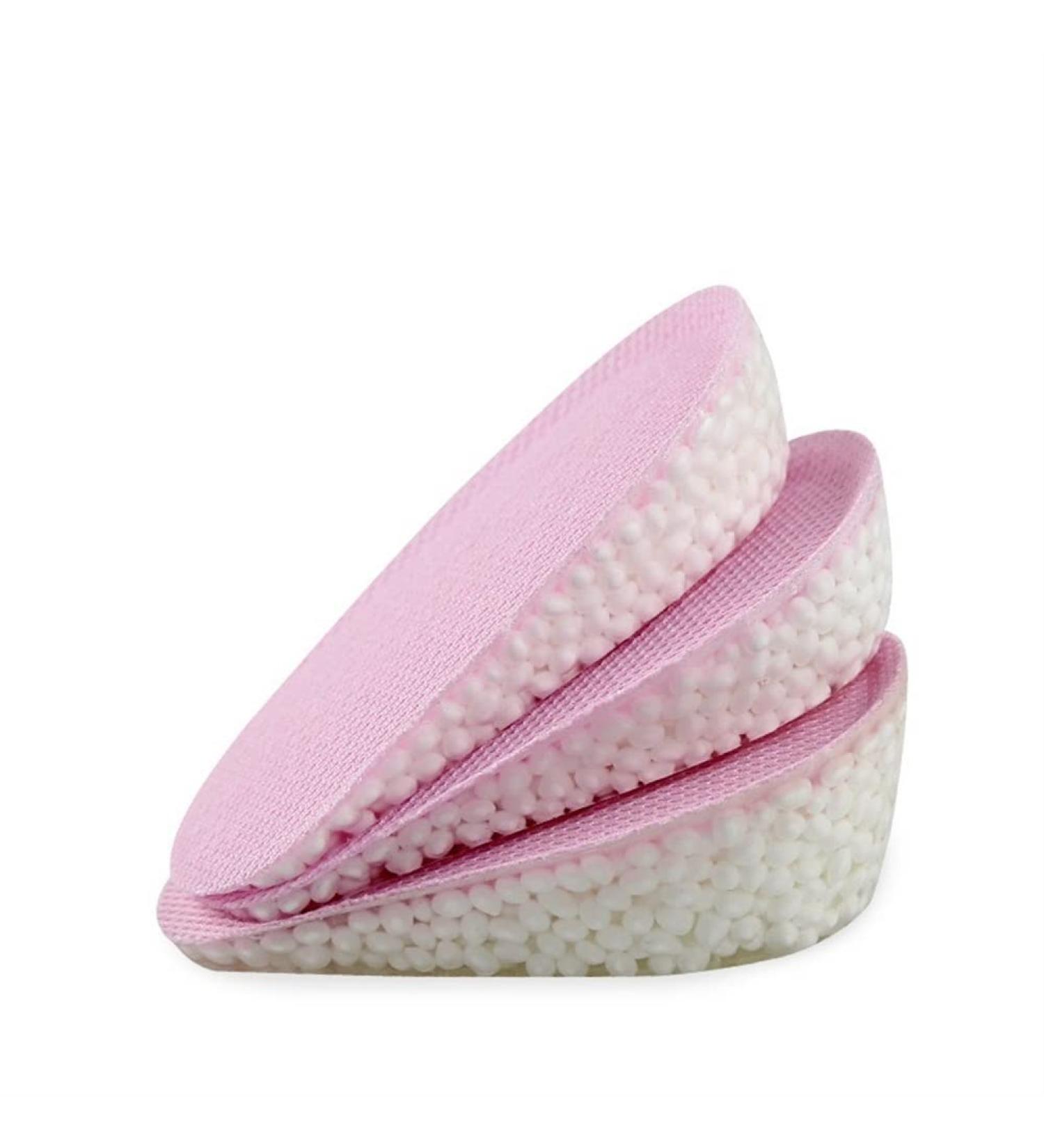 Premium Heel Cushion Pads - GEL Shock Absorption & Non-Slip Shoe Lift for Plantar Fasciitis & Heel Blister Prevention - Pink Large - Buy Online on GoSupps.com