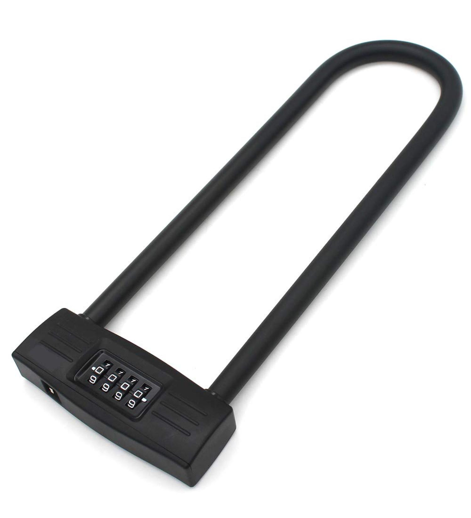 Mioni 4 Digit U Lock Motorcycle/Bike Lock - Resettable Combination for Bicycles/Gate - Secure and Convenient (Black) - Buy Online on GoSupps.com
