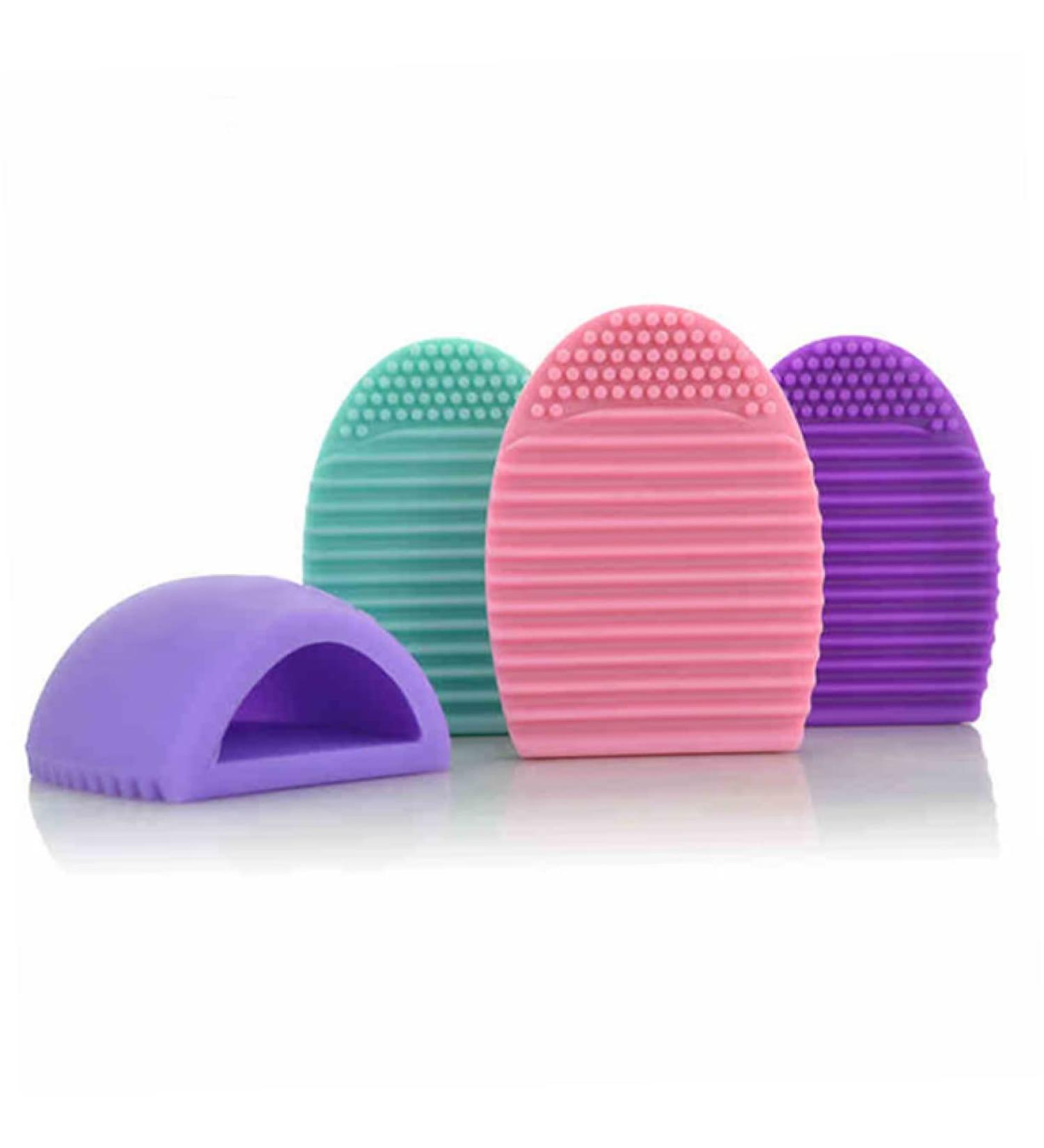 Shop Silicone Makeup Brush Cleaner - Egg-Shaped Tool for Easy Cosmetic Cleaning - Medium Green - Buy Online on GoSupps.com