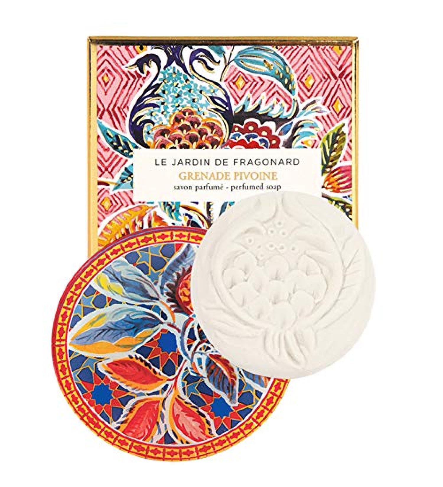 Fragonard Parfumeur Grenade Pivoine Dish & Perfumed Soap - 150g | Luxury International Shipping - Buy Online on GoSupps.com