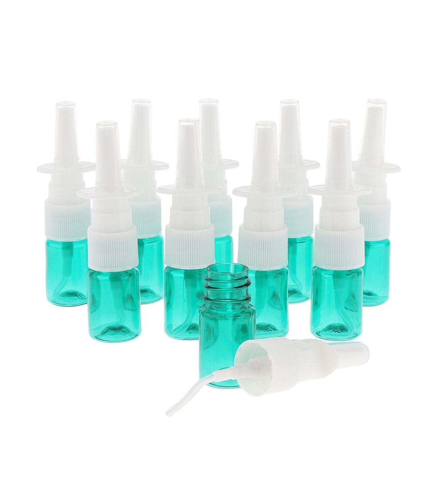 Hellery 10pcs 5ml Empty Nasal Spray Bottle - Green Finger Atomizer for Nasal Sprays | International Shipping Available - Buy Online on GoSupps.com