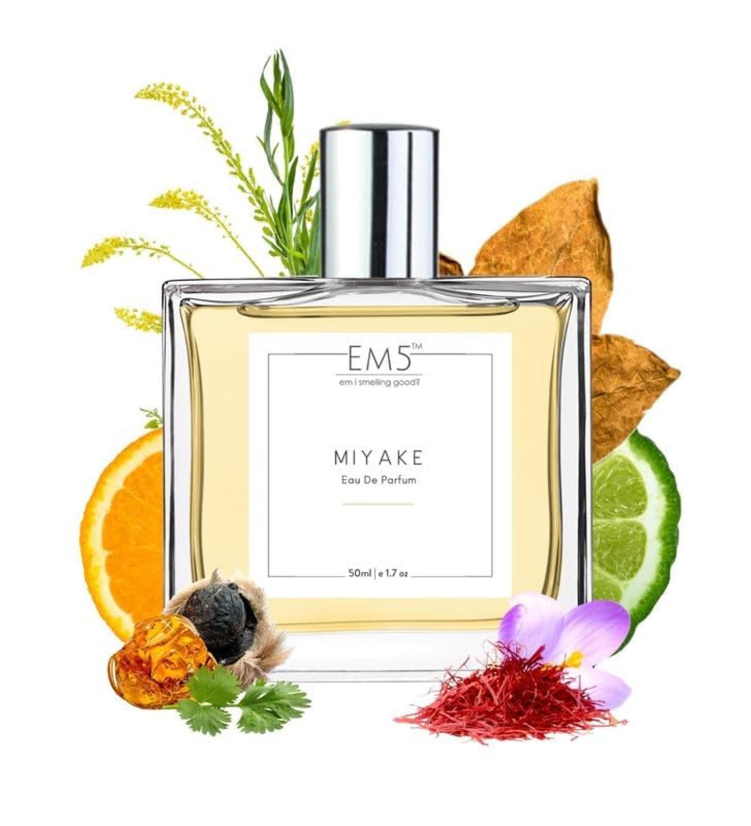 EM5 Miyake Perfume for Men | Citrus Woody Fresh Spicy Fragrance | EDP Strong and Long Lasting Spray | Luxury Gift for Him - Buy Online on GoSupps.com