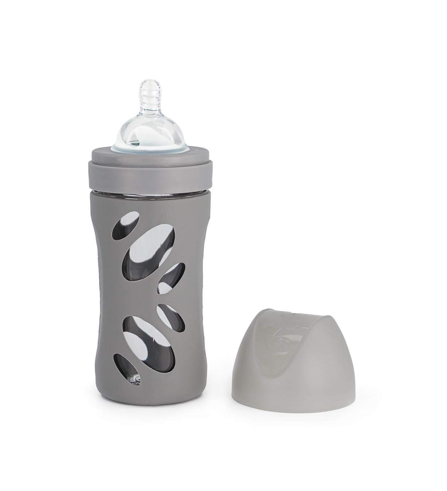 Twistshake 7350083126795 Glass baby bottle anti-colic teat BPA free from 2 months Pastel Grey Grey 260 ml