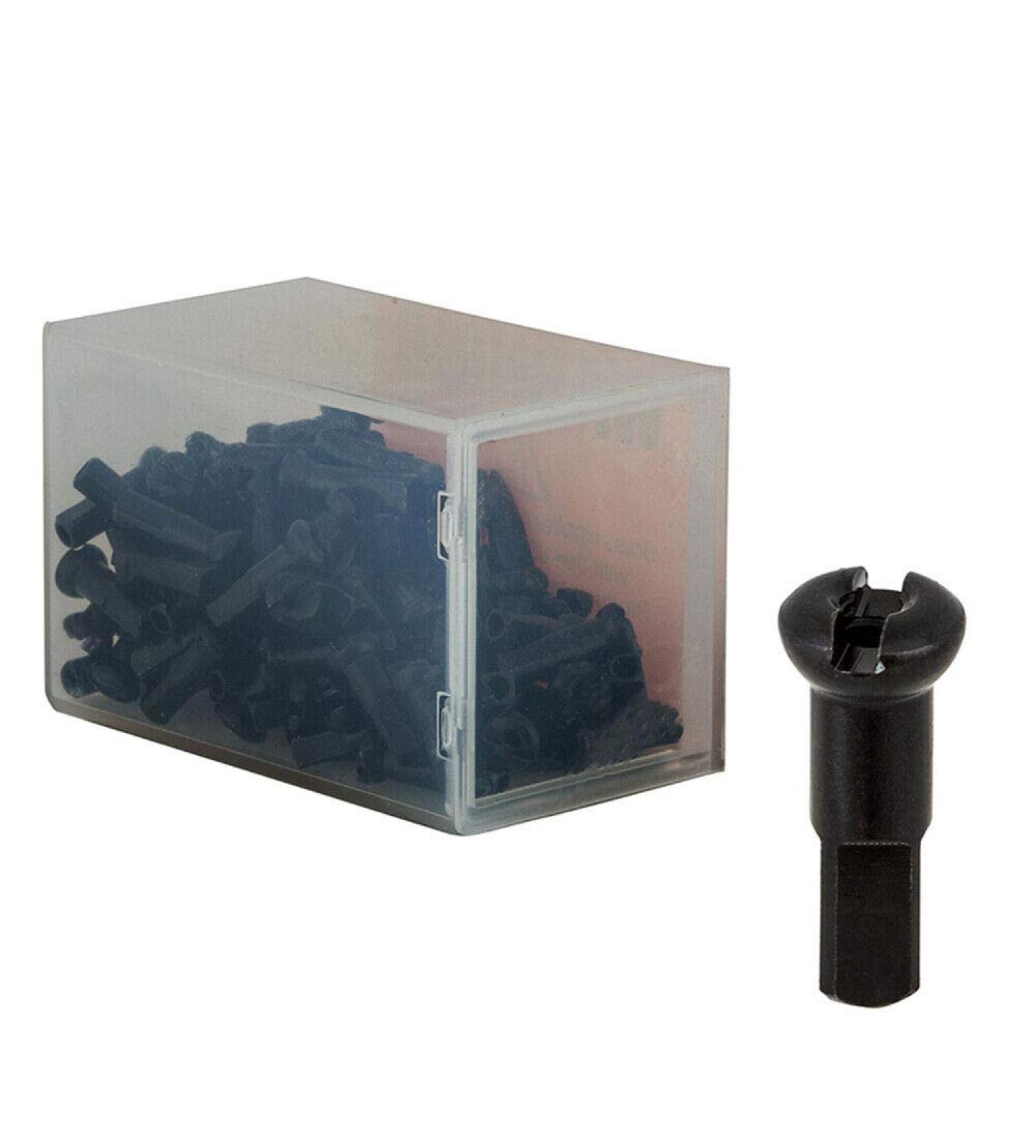 DT Swiss Spoke Nipple Brass 2.0X14MM Prohead Black - Box of 100 - N0BD20140S0100