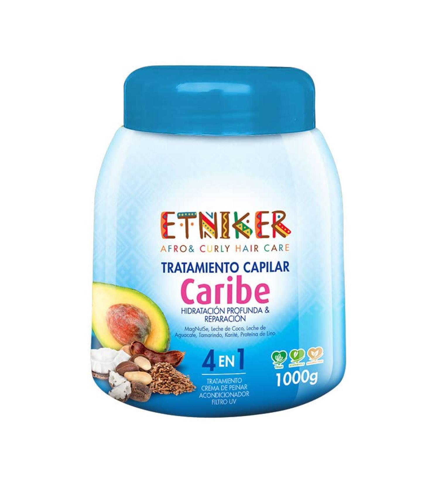 Etniker CARIBE Hair Treatment - Deep Hydration & Repair with Tamarind, Flaxseed, Coconut, Avocado, Shea Butter & MagNutSe - 4 in 1 Nourishing Formula by L ma - Buy Online on GoSupps.com