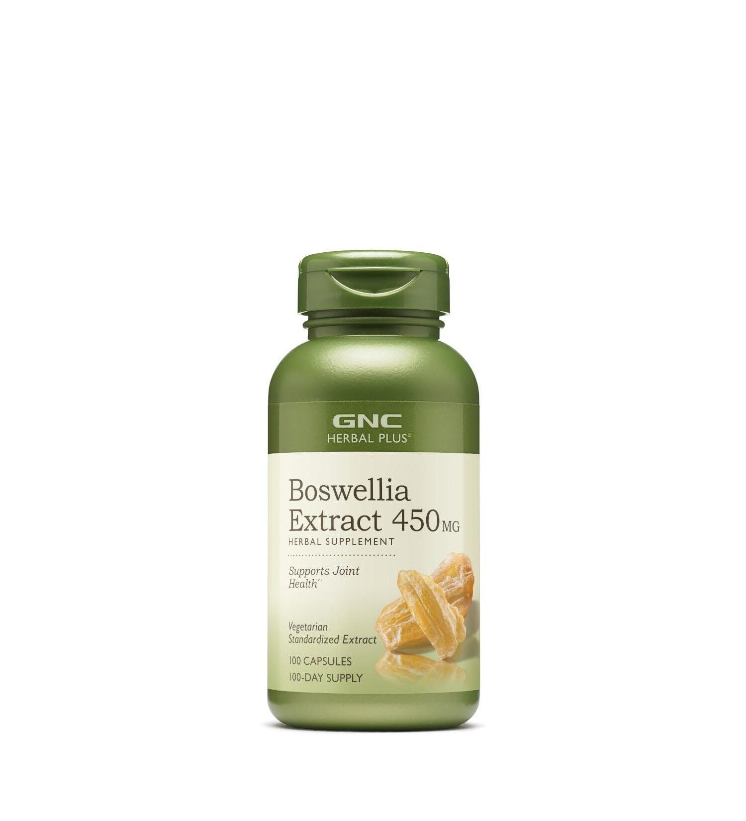 GNC Herbal Plus Boswellia Extract 450mg Supplement Vegetarian Supports Joint Health 100 Servings